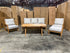 Sawyer 5pce Outdoor Lounge Dining Setting Table 3 Seater 2 X Chairs and 1 Foot Stool