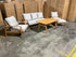 Sawyer 5pce Outdoor Lounge Dining Setting Table 3 Seater 2 X Chairs and 1 Foot Stool