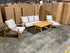 Sawyer 5pce Outdoor Lounge Dining Setting Table 3 Seater 2 X Chairs and 1 Foot Stool