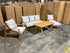 Sawyer 5pce Outdoor Lounge Dining Setting Table 3 Seater 2 X Chairs and 1 Foot Stool