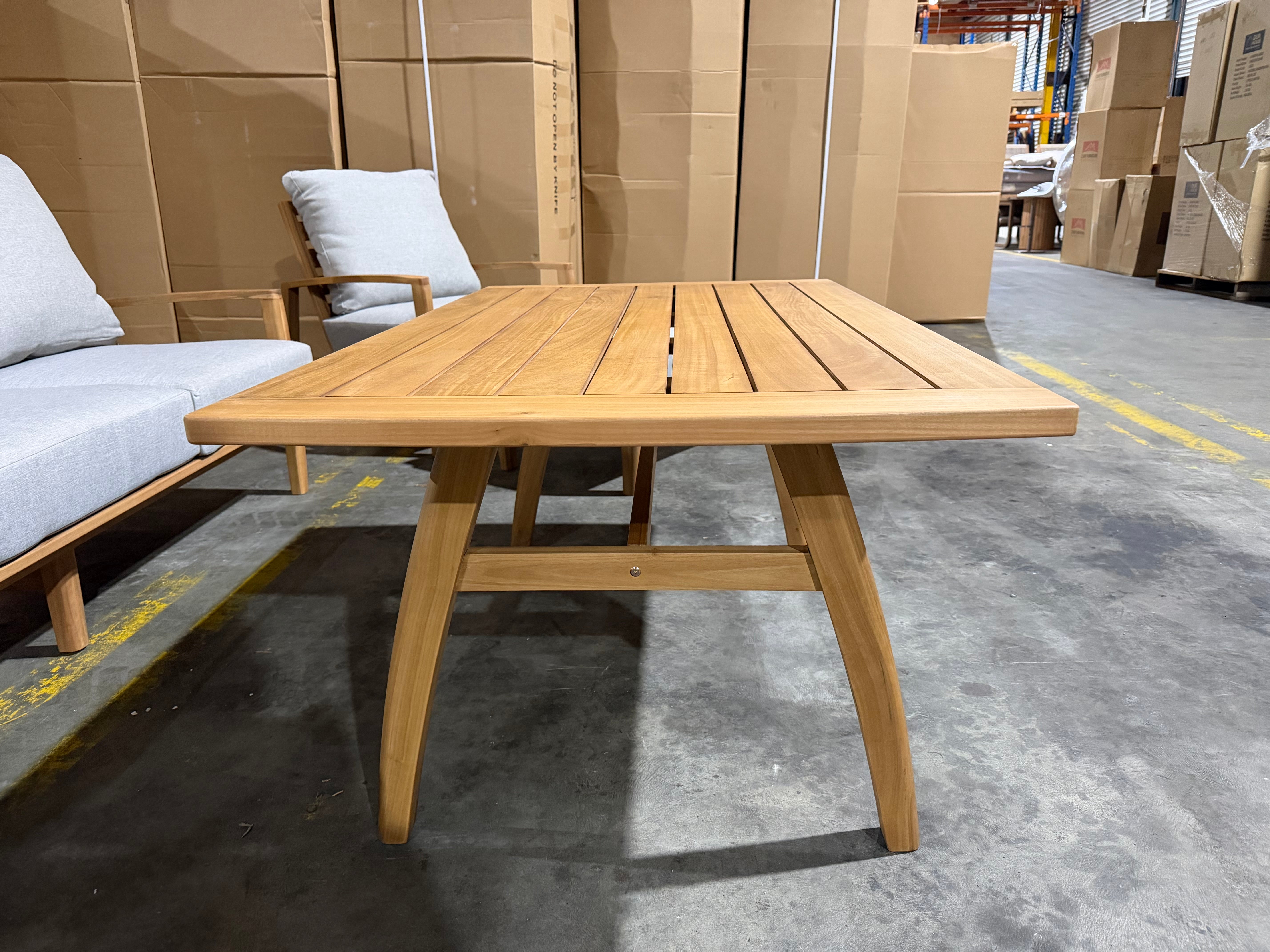 Sawyer 5pce Outdoor Lounge Dining Setting Table 3 Seater 2 X Chairs and 1 Foot Stool