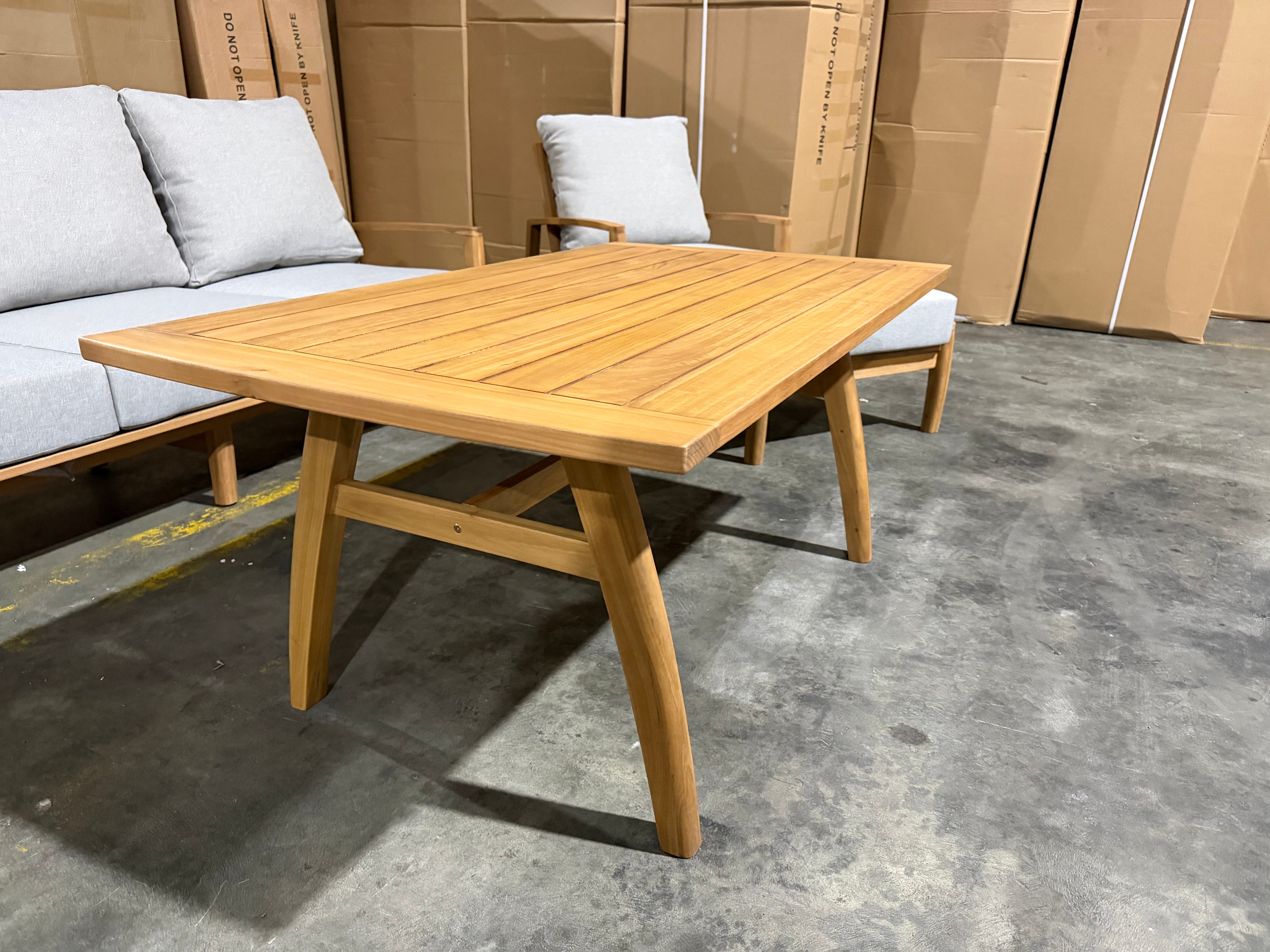 Sawyer 5pce Outdoor Lounge Dining Setting Table 3 Seater 2 X Chairs and 1 Foot Stool