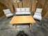 Sawyer 5pce Outdoor Lounge Dining Setting Table 3 Seater 2 X Chairs and 1 Foot Stool