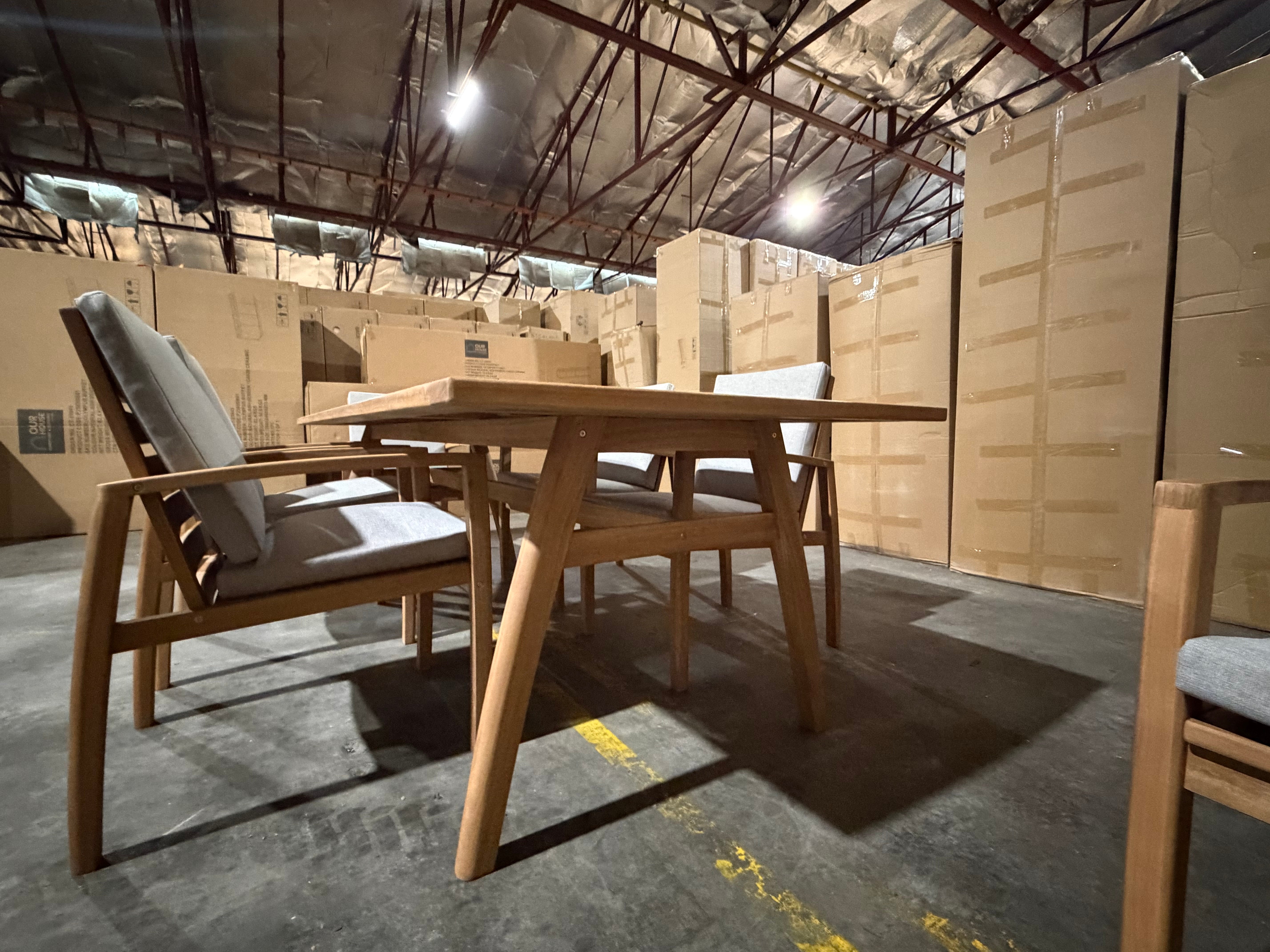 Sawyer 7 PCE Outdoor Setting 2100 table 6 X Chairs