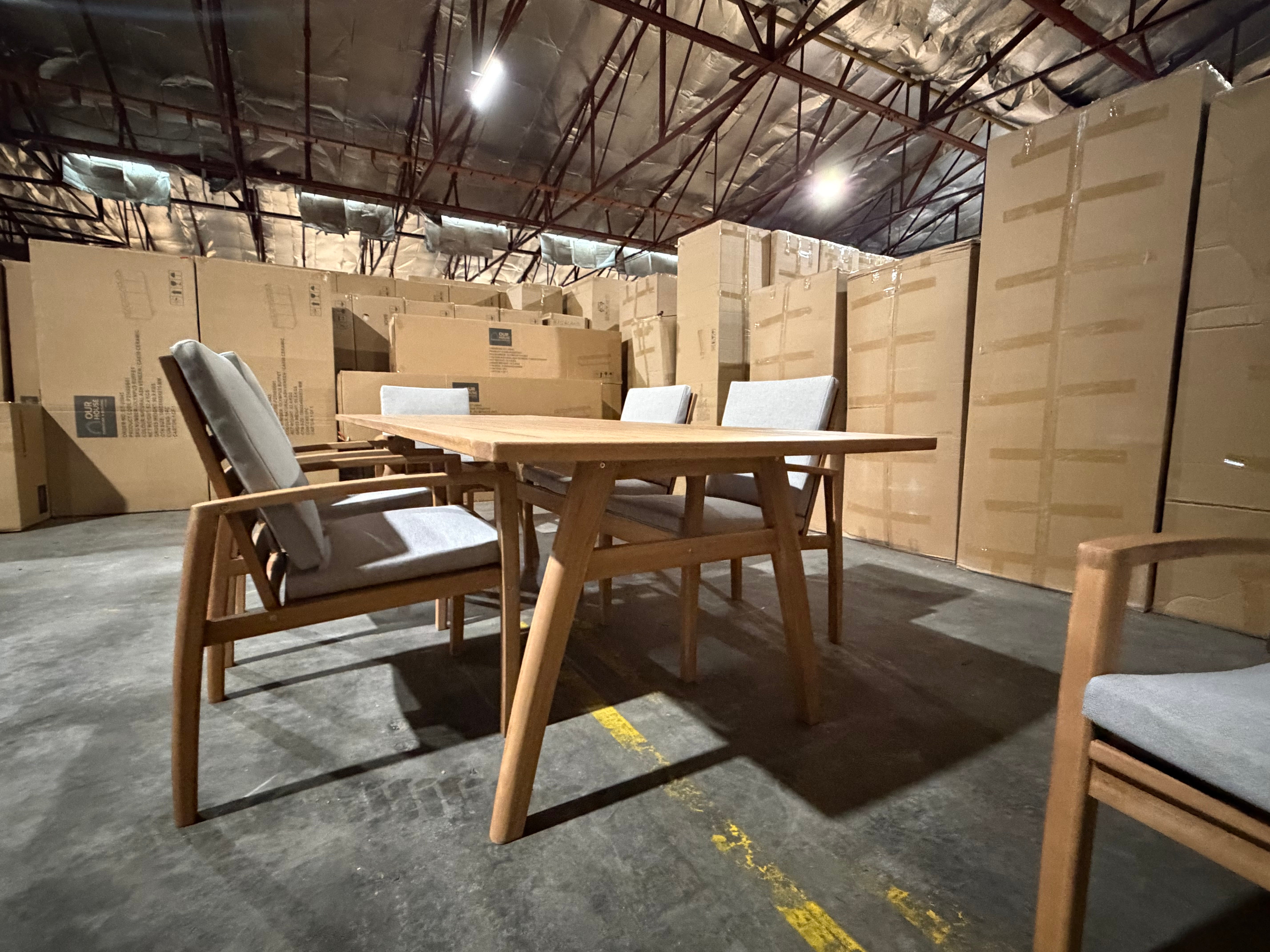 Sawyer 7 PCE Outdoor Setting 2100 table 6 X Chairs