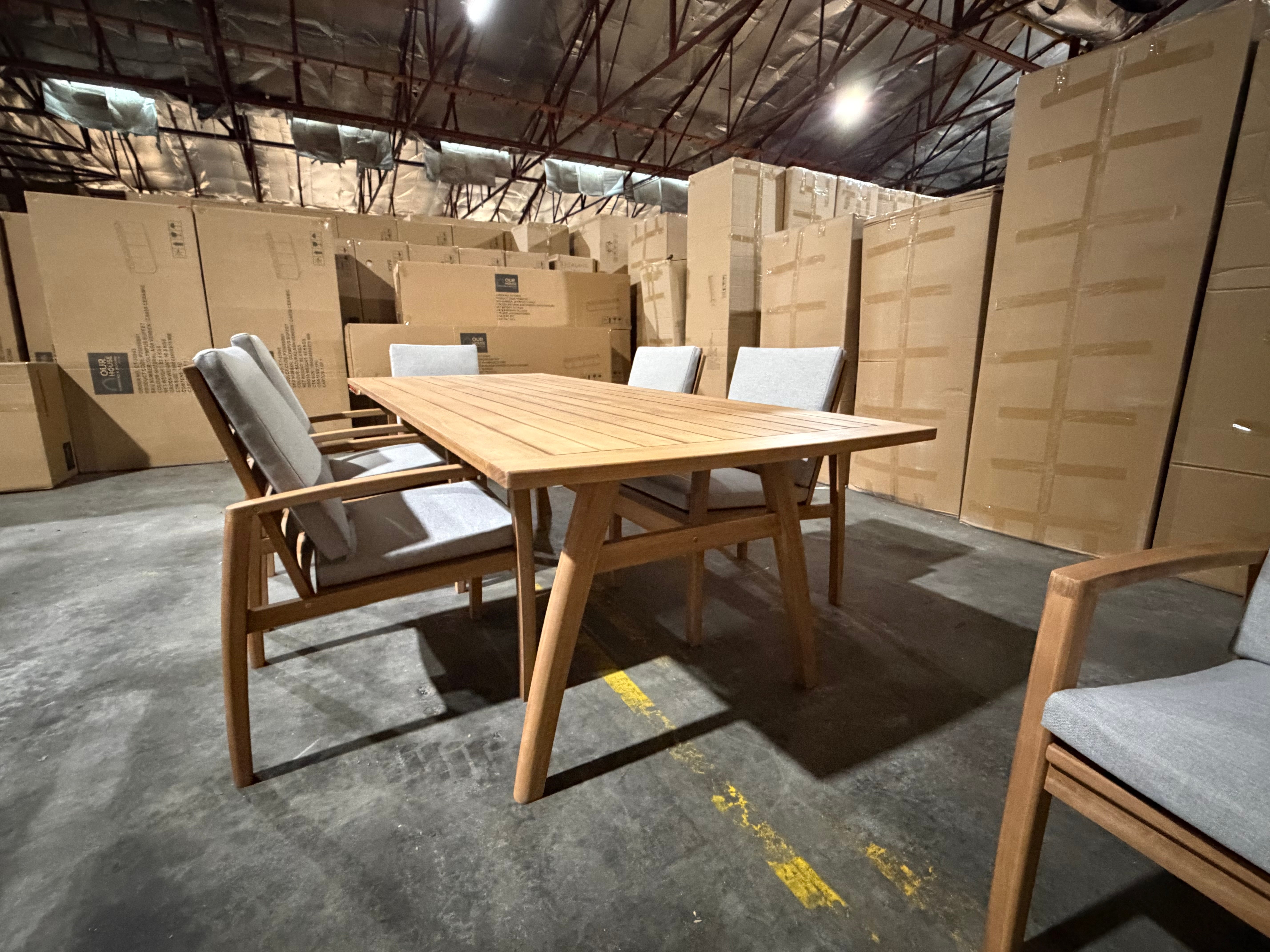 Sawyer 7 PCE Outdoor Setting 2100 table 6 X Chairs