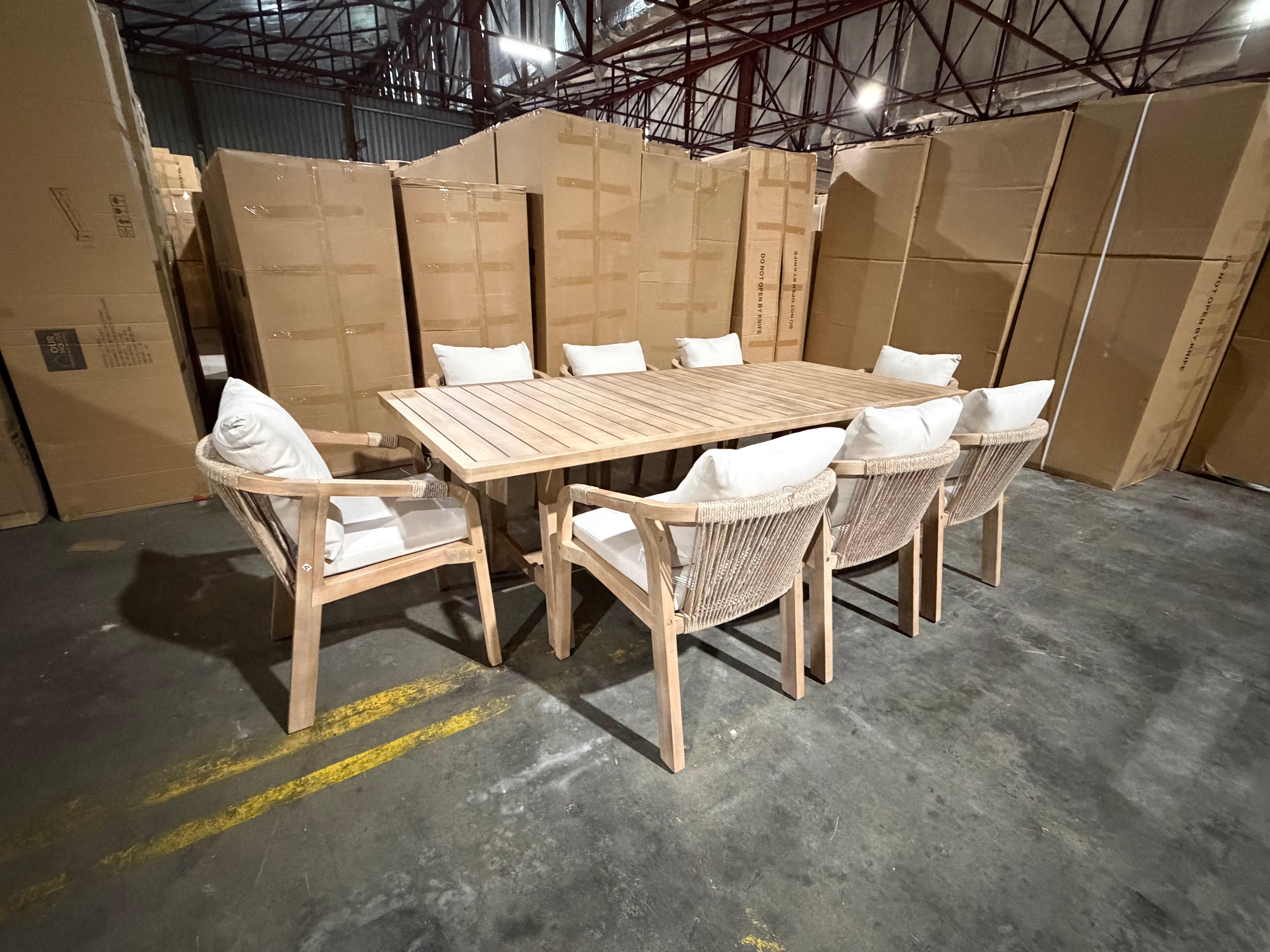 Replay 9pce Outdoor Setting 2300 Table &  8 X Chairs