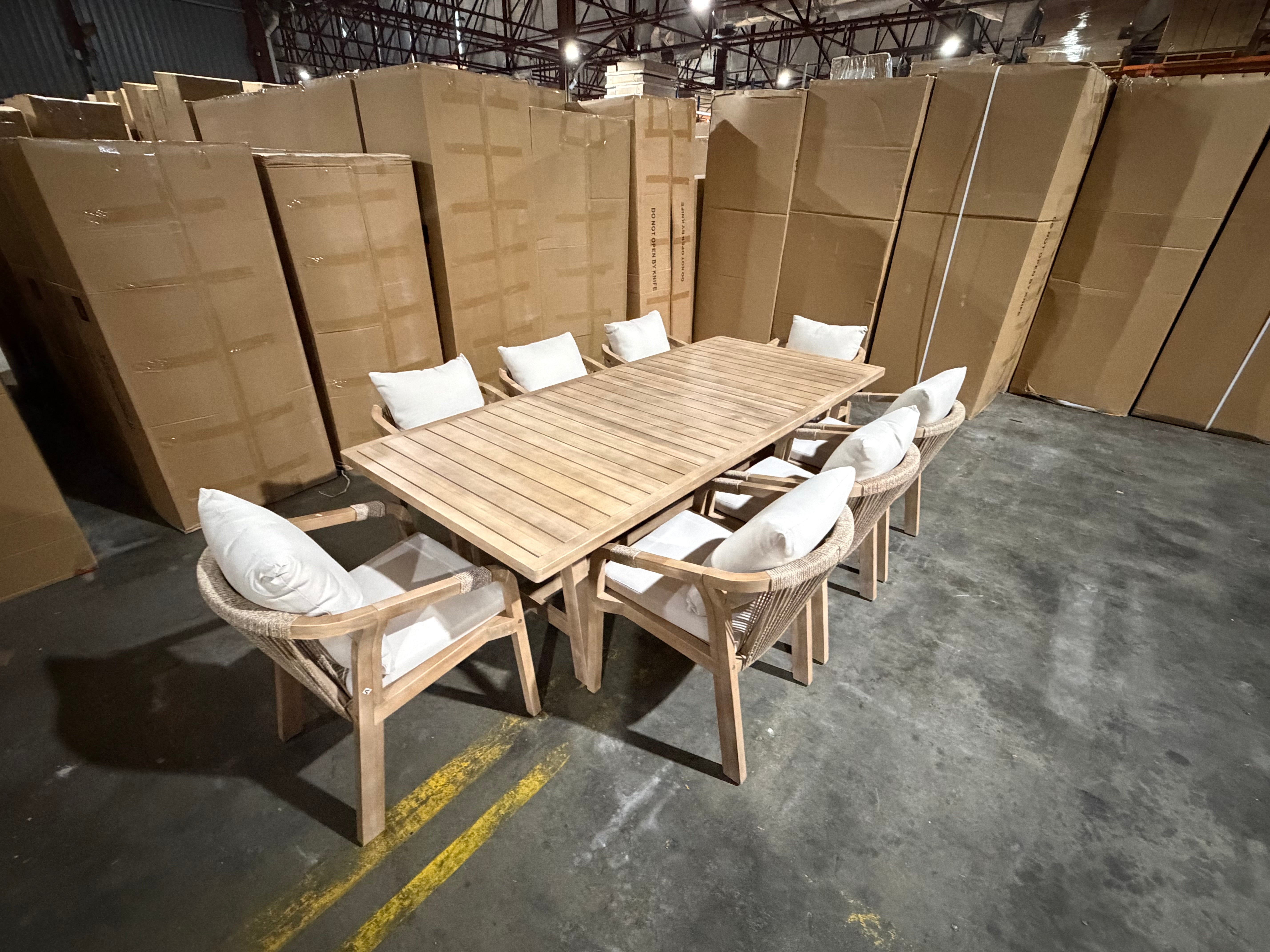 Replay 9pce Outdoor Setting 2300 Table &  8 X Chairs