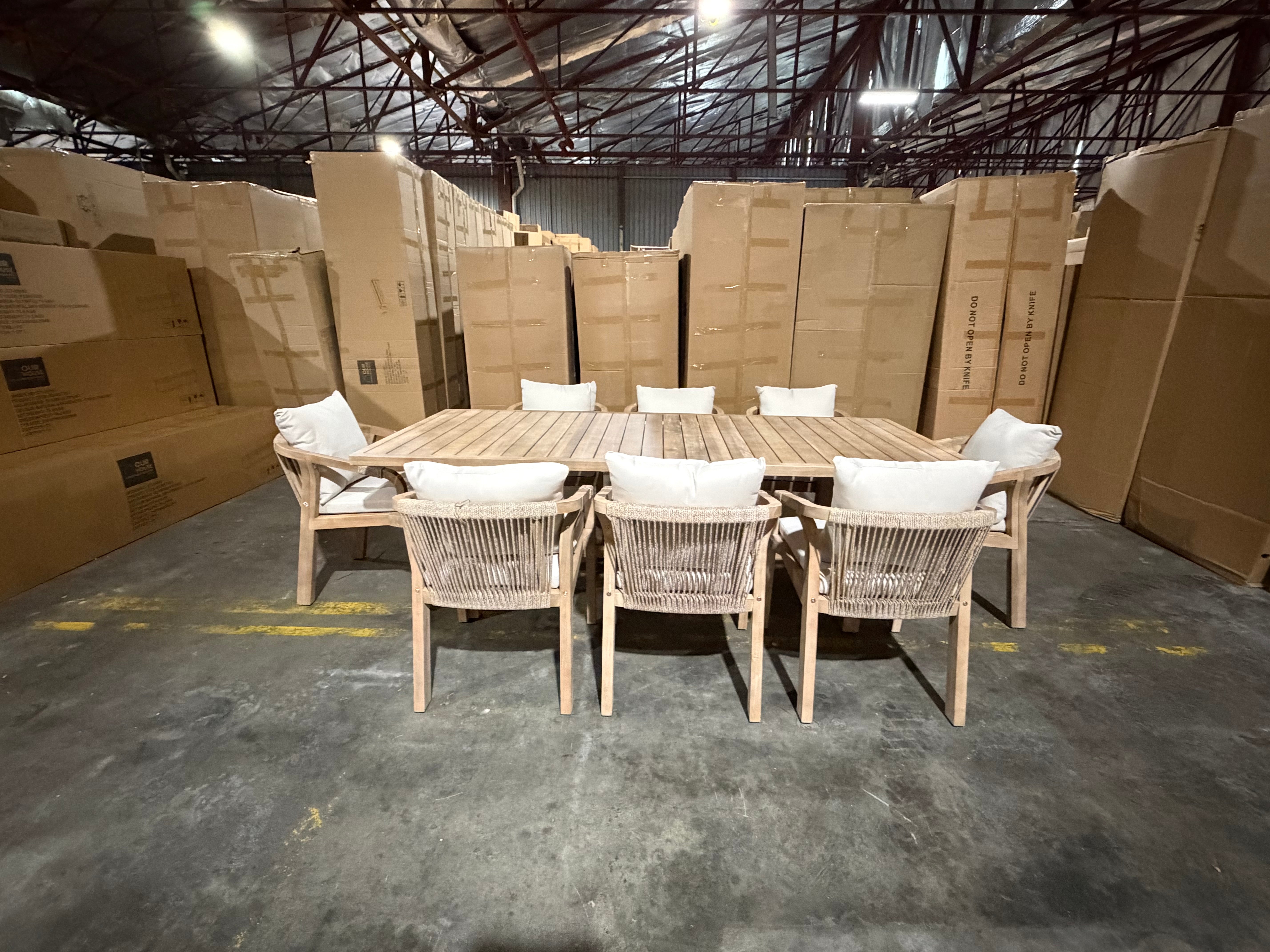 Replay 9pce Outdoor Setting 2300 Table &  8 X Chairs