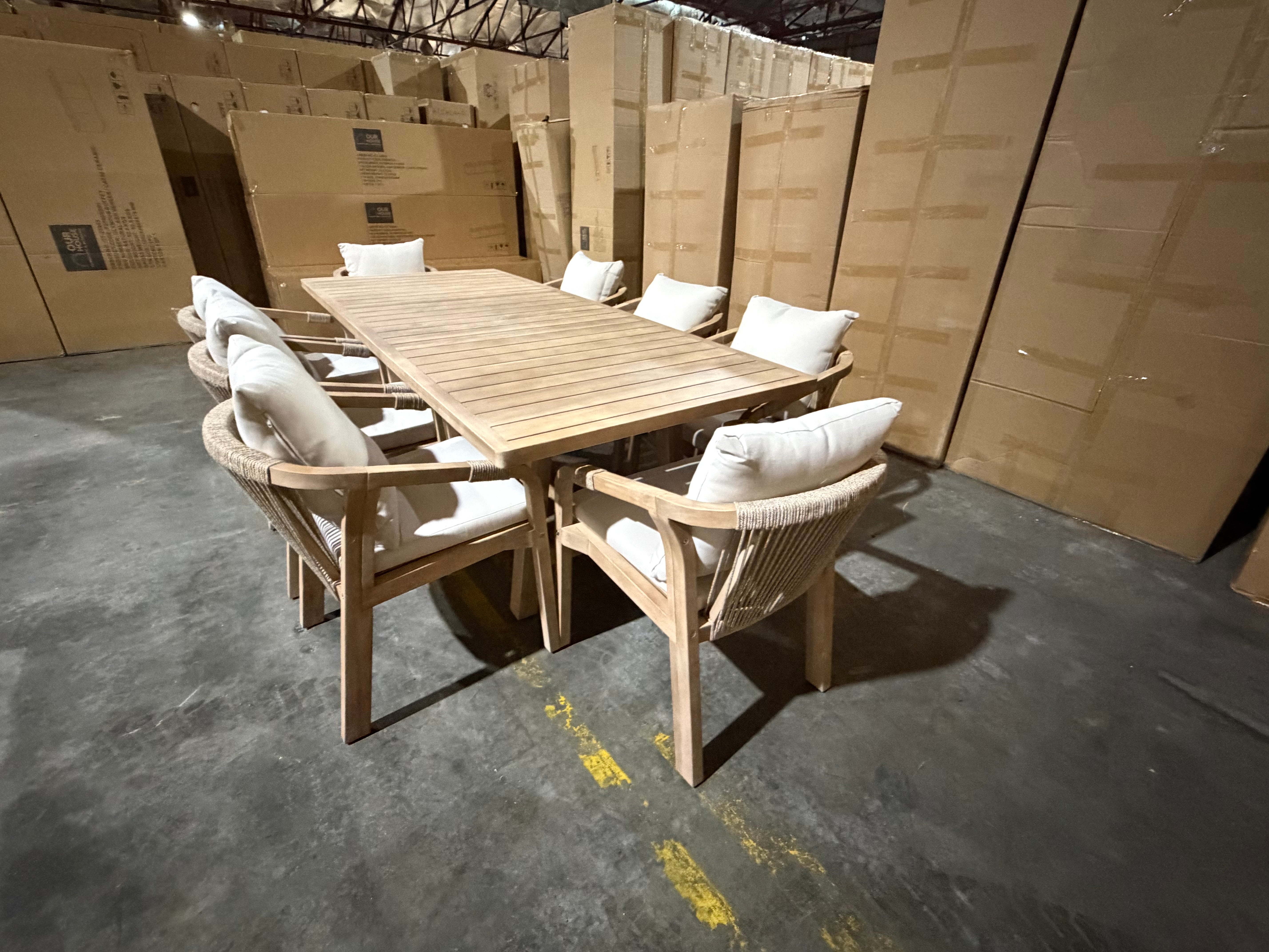 Replay 9pce Outdoor Setting 2300 Table &  8 X Chairs