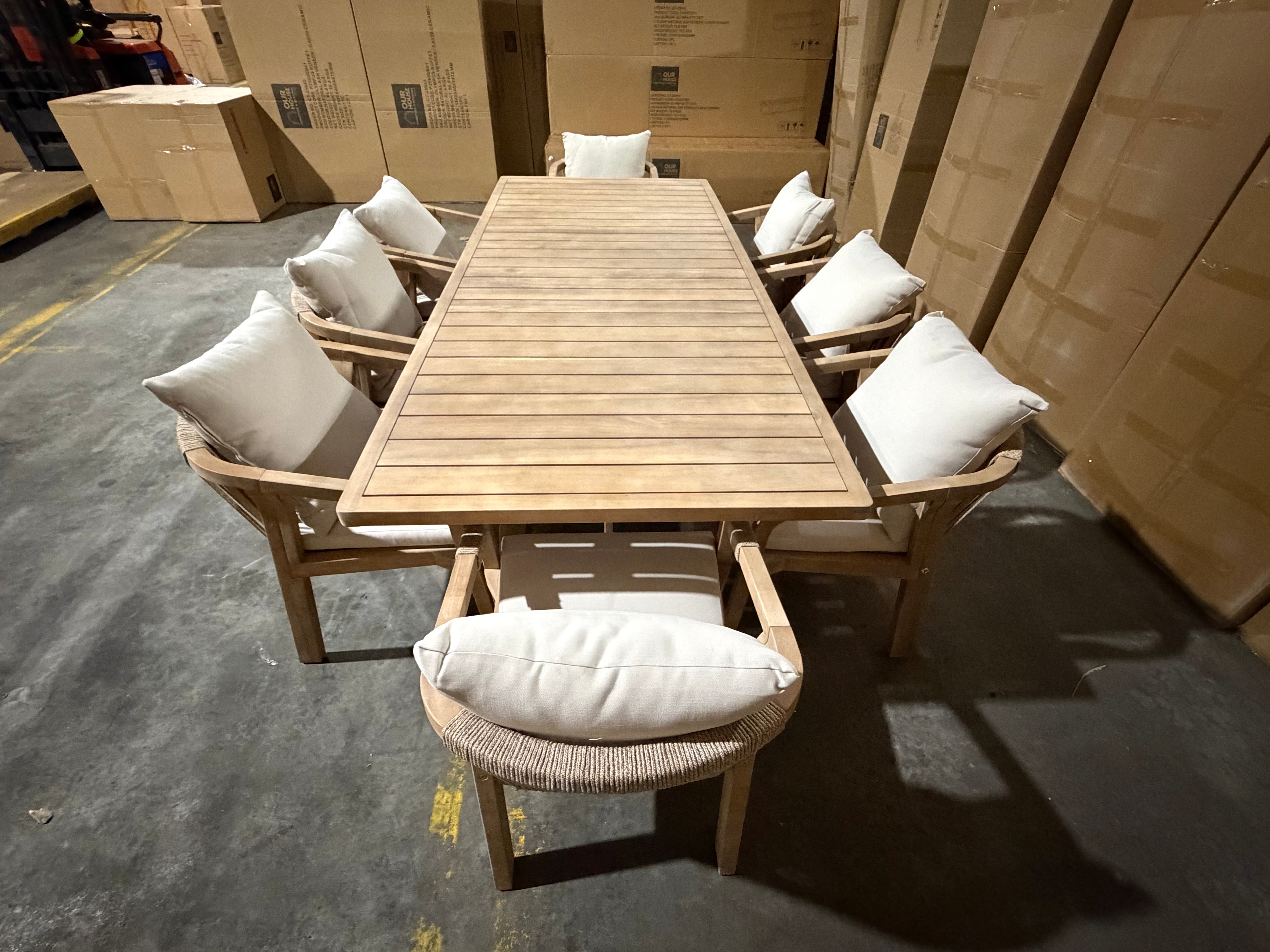 Replay 9pce Outdoor Setting 2300 Table &  8 X Chairs