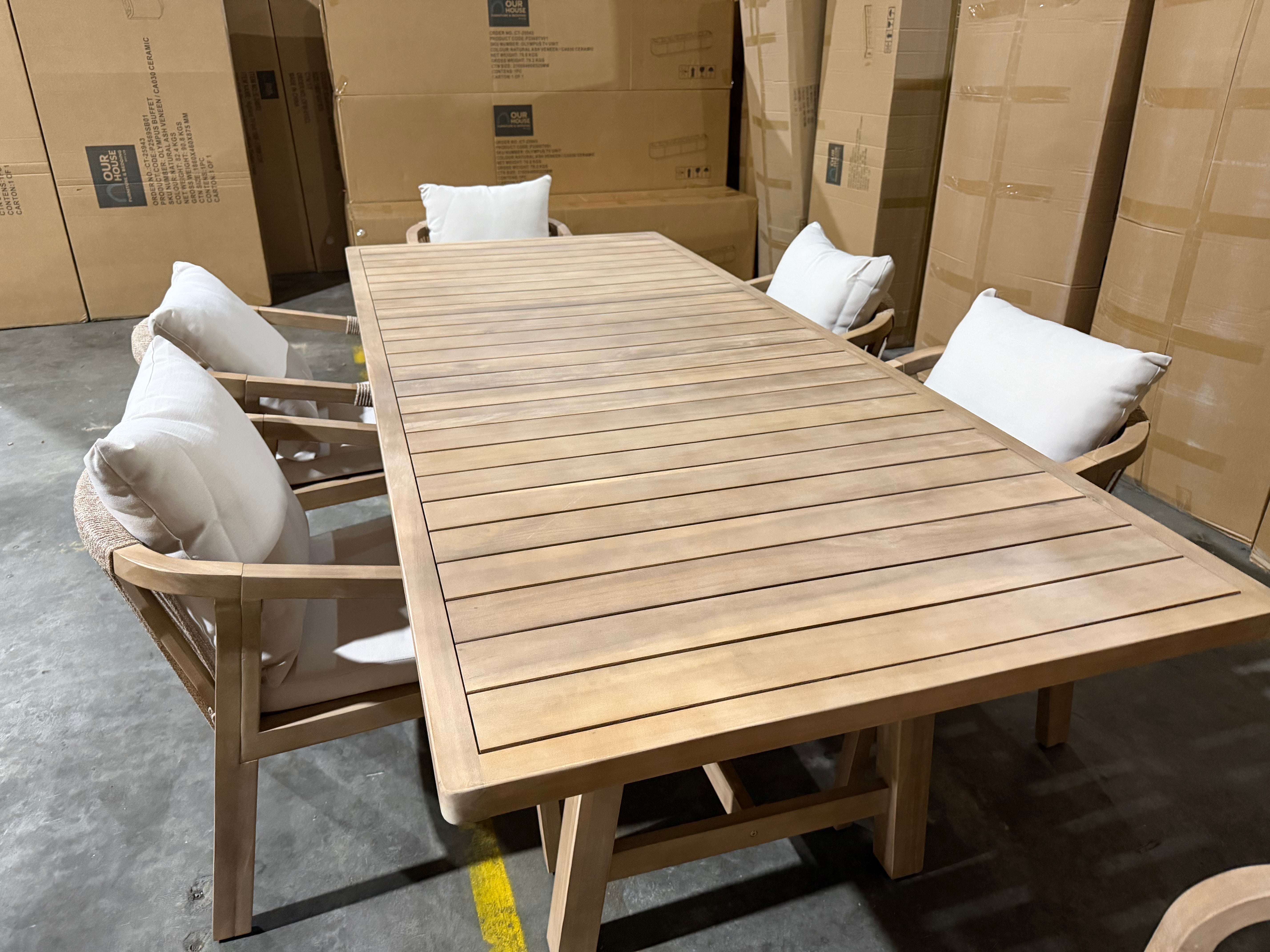 Replay 7pce Outdoor Setting 1700 x900 Table 6 X Chairs