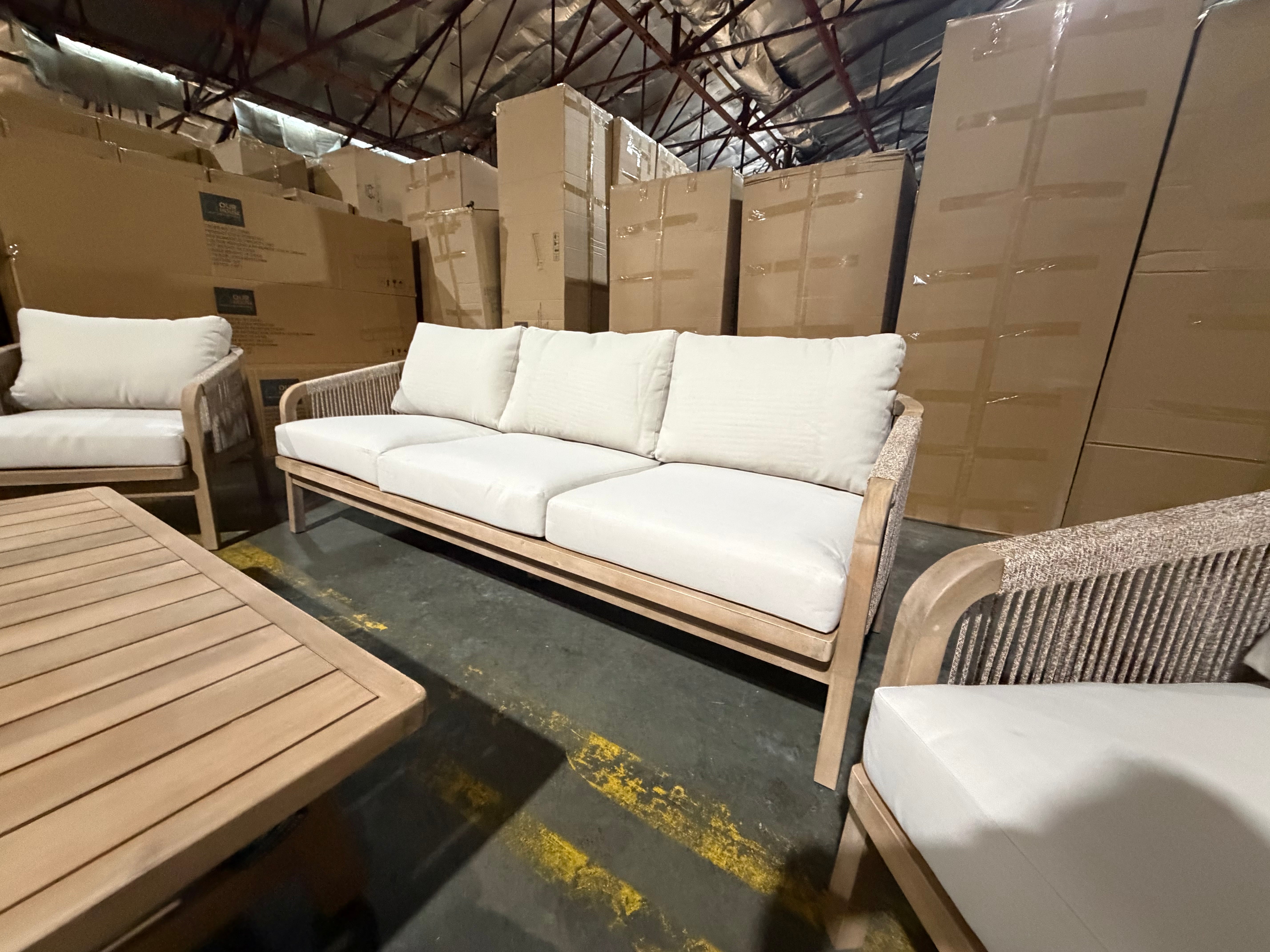 Replay 4pce Outdoor Lounge 3 seater 2 x Singles & Coffee Table