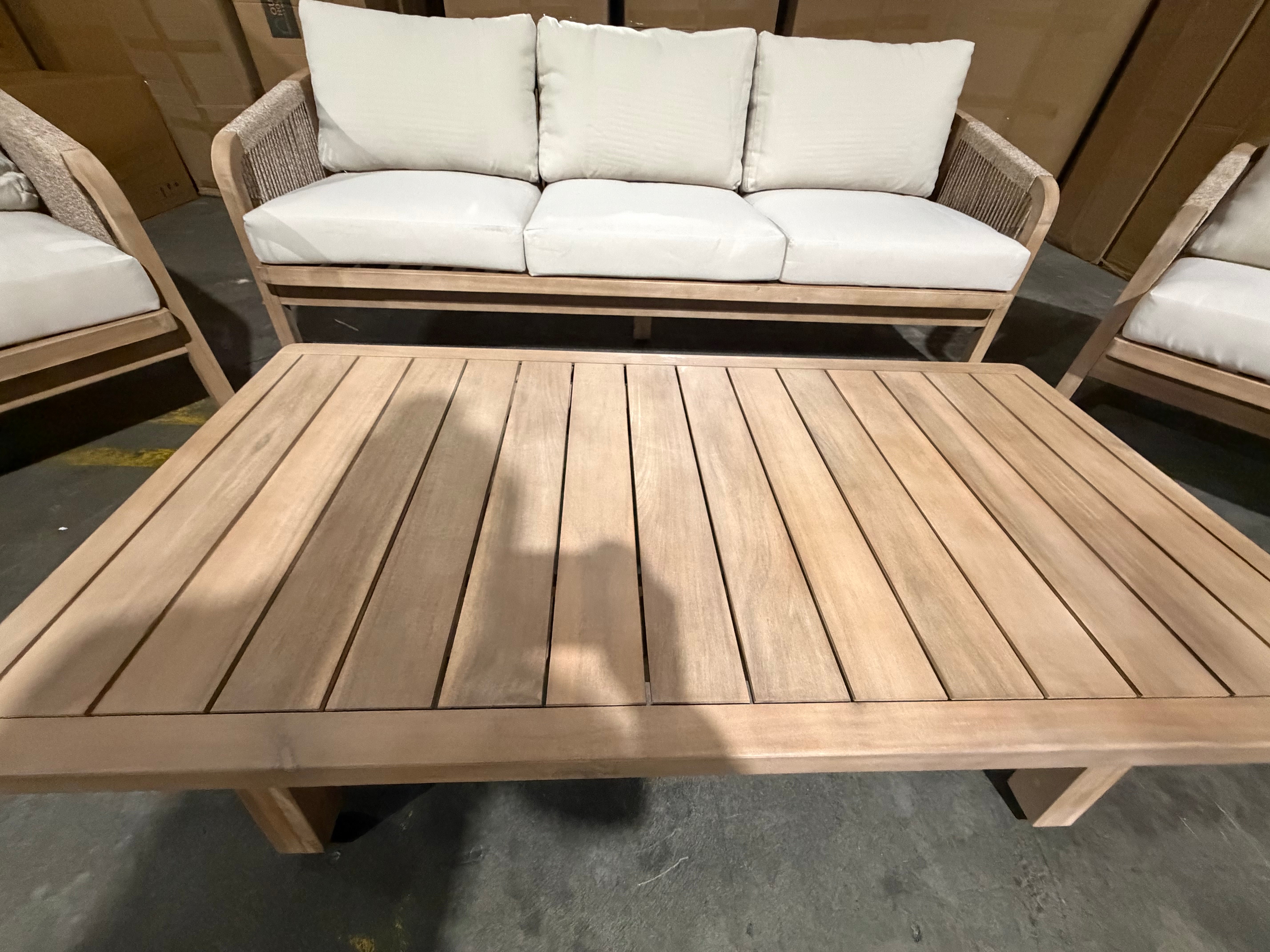 Replay 4pce Outdoor Lounge 3 seater 2 x Singles & Coffee Table