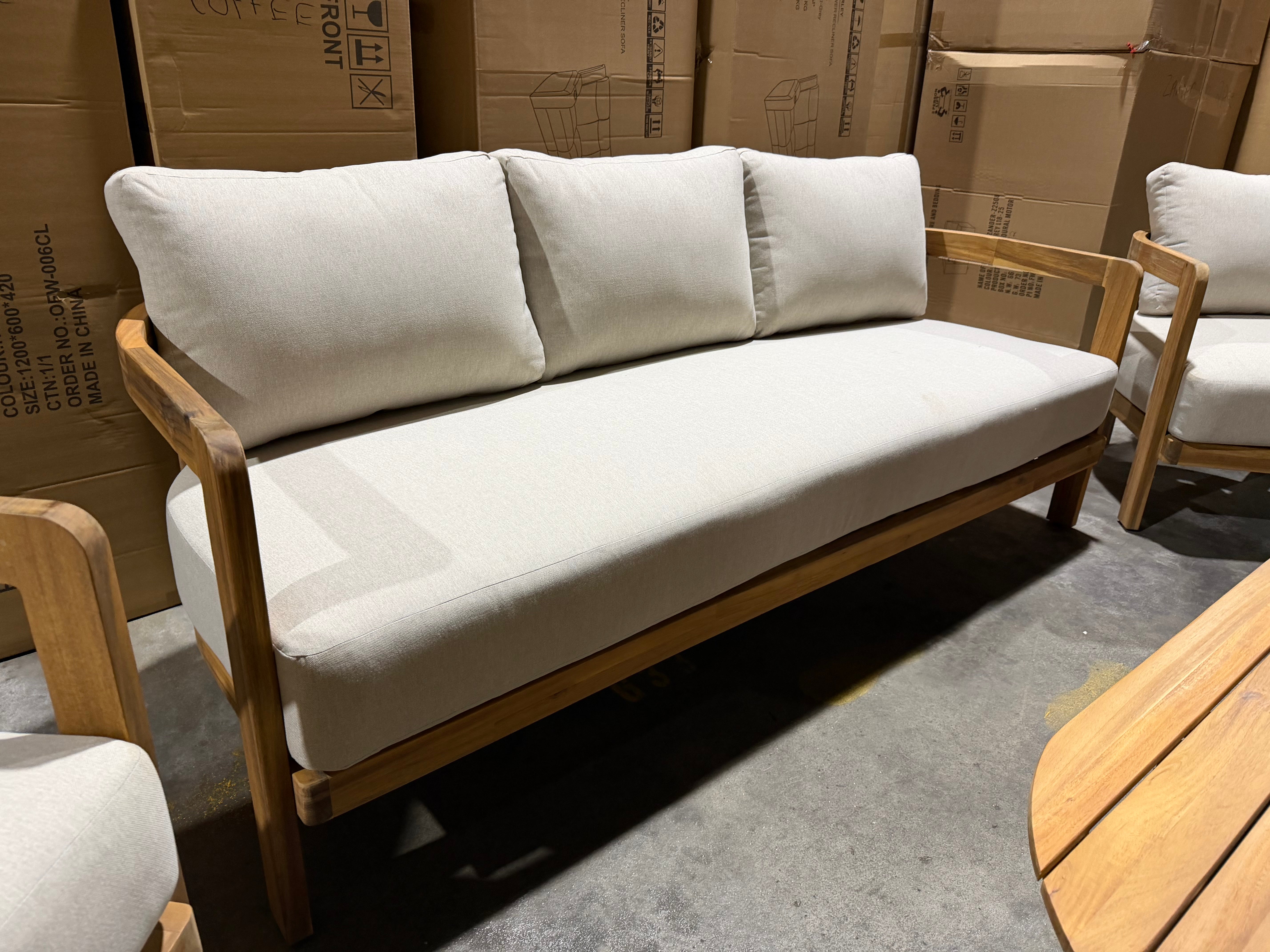 Volare 4pce Outdoor Lounge 3 Seater 2x Singles & Coffee Table