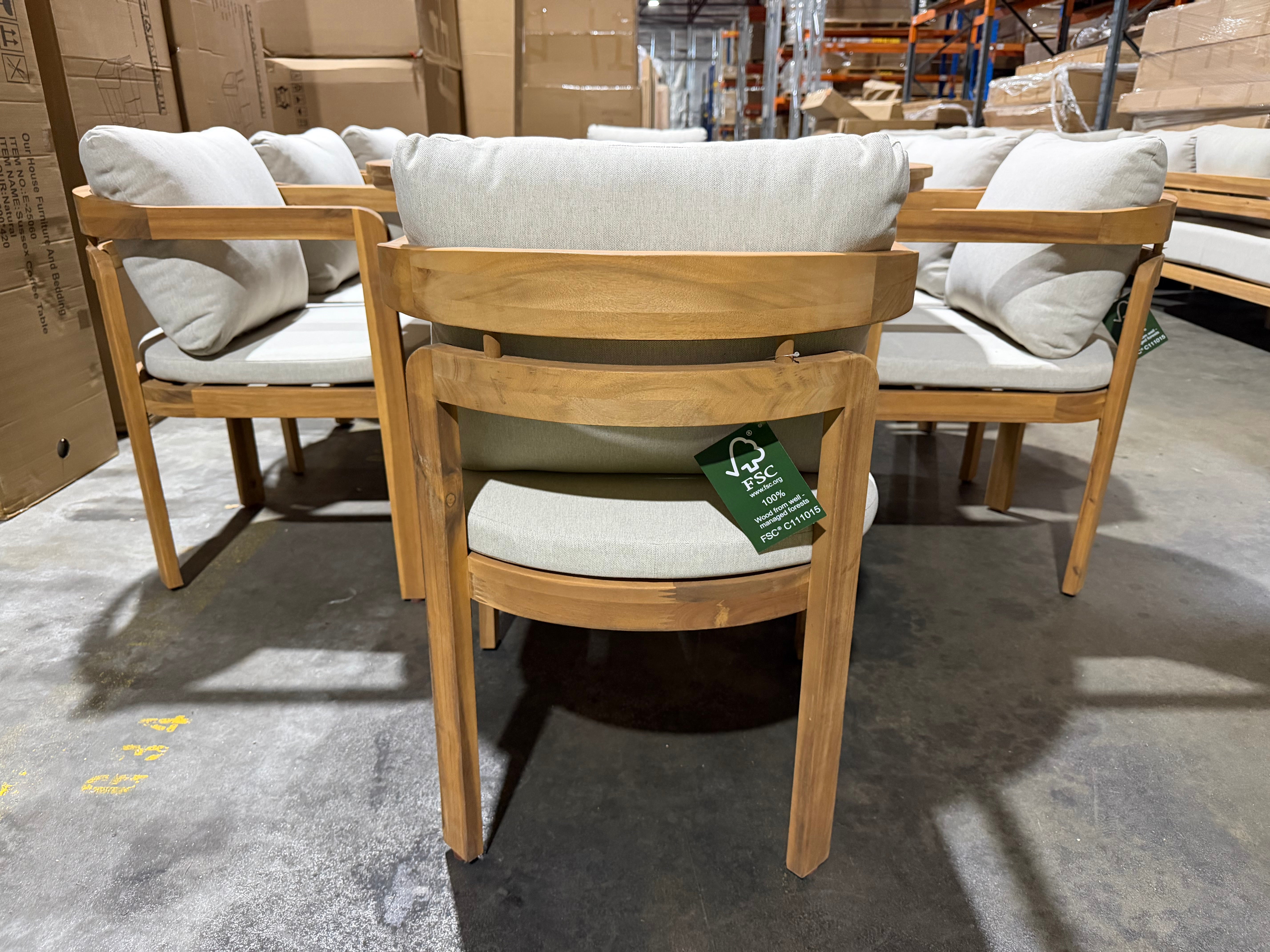 Volare 9pce Outdoor Setting 2300 Table 8 X Chairs
