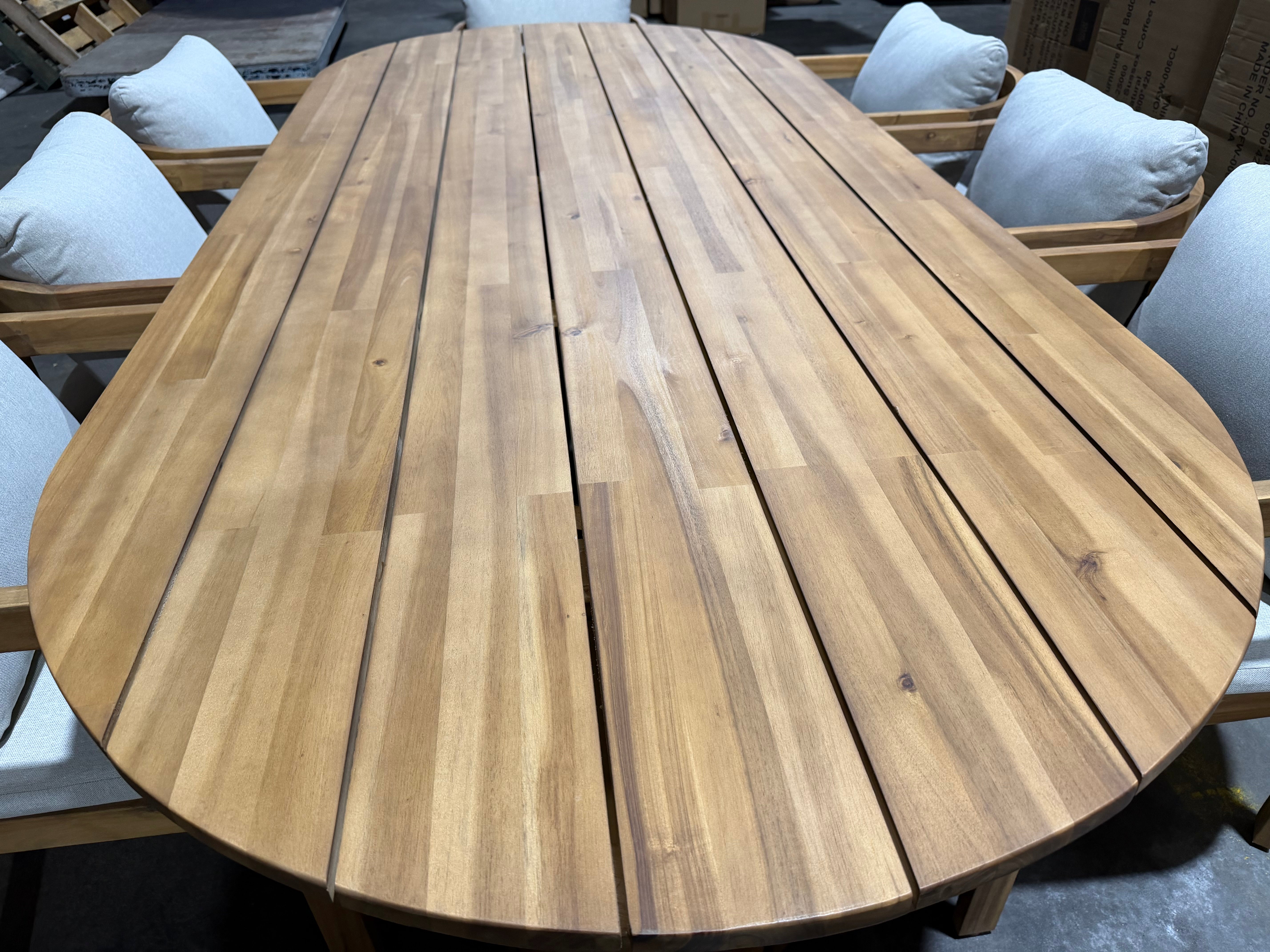 Volare 9pce Outdoor Setting 2300 Table 8 X Chairs