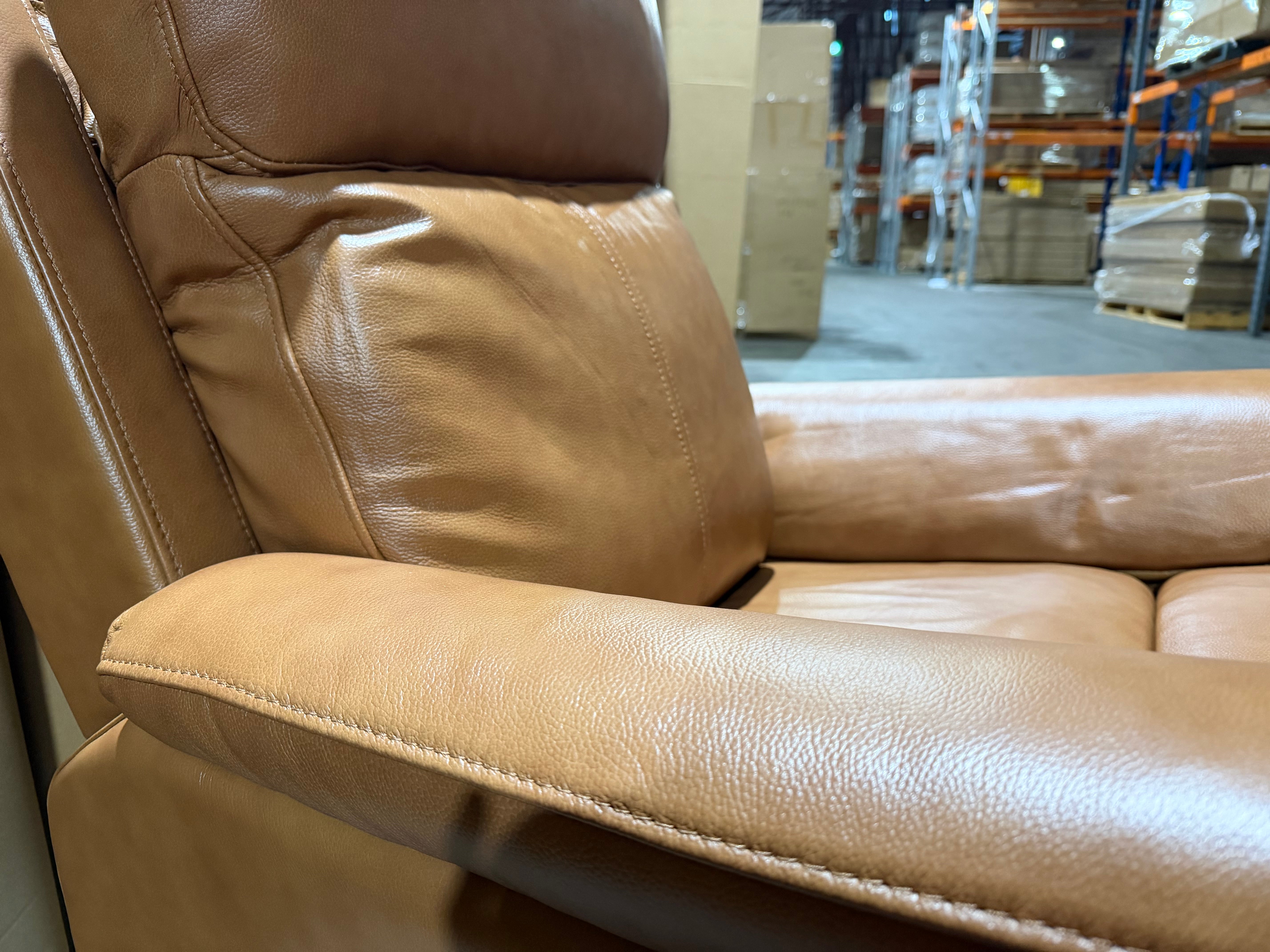 Icon Single Recliner With Triple Mech Electric Seat, Headrest & Lumbar In Tan