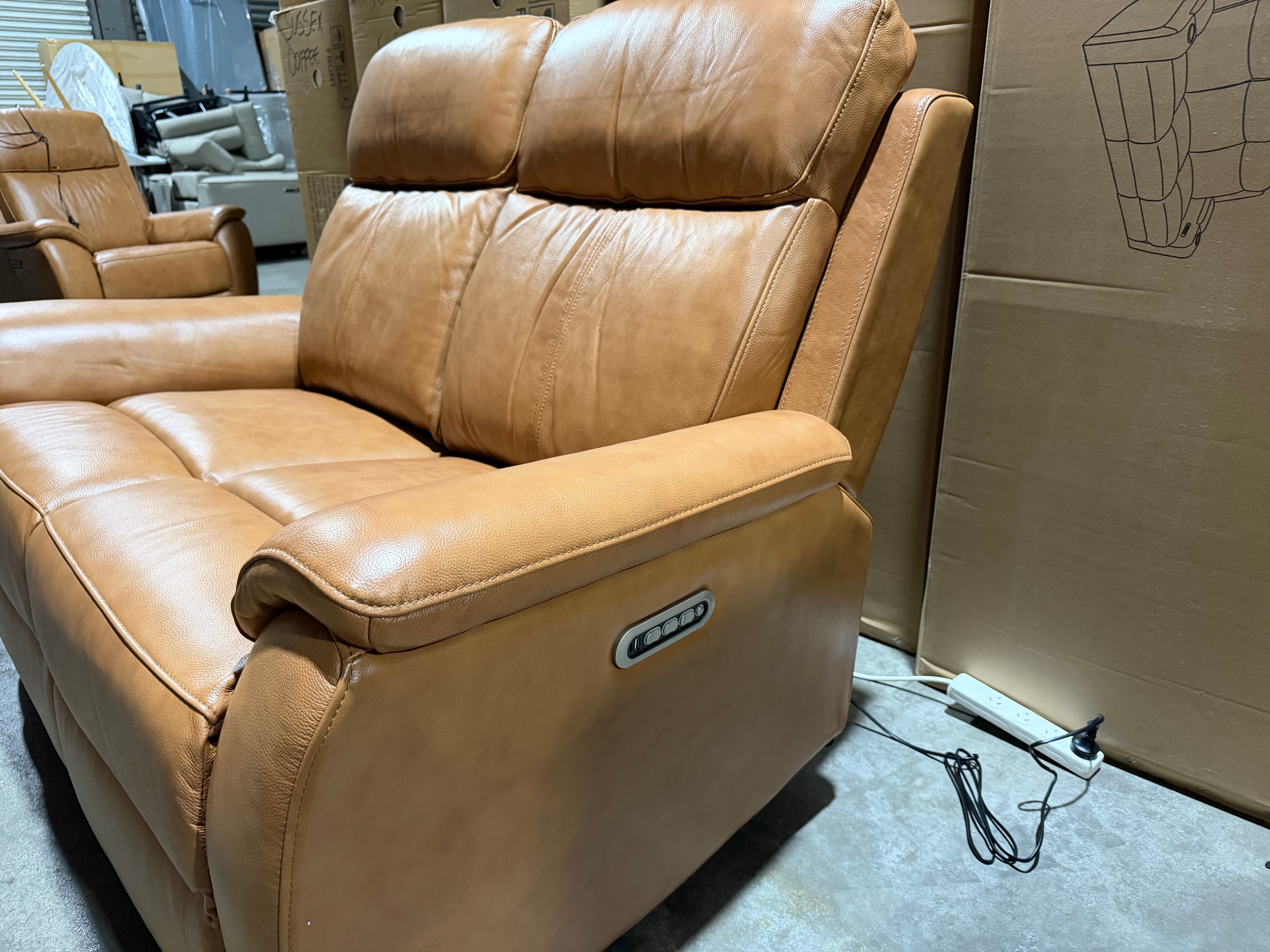 Icon 2 Seater With Triple Mech Electric Seat, Headrest & Lumbar In Tan