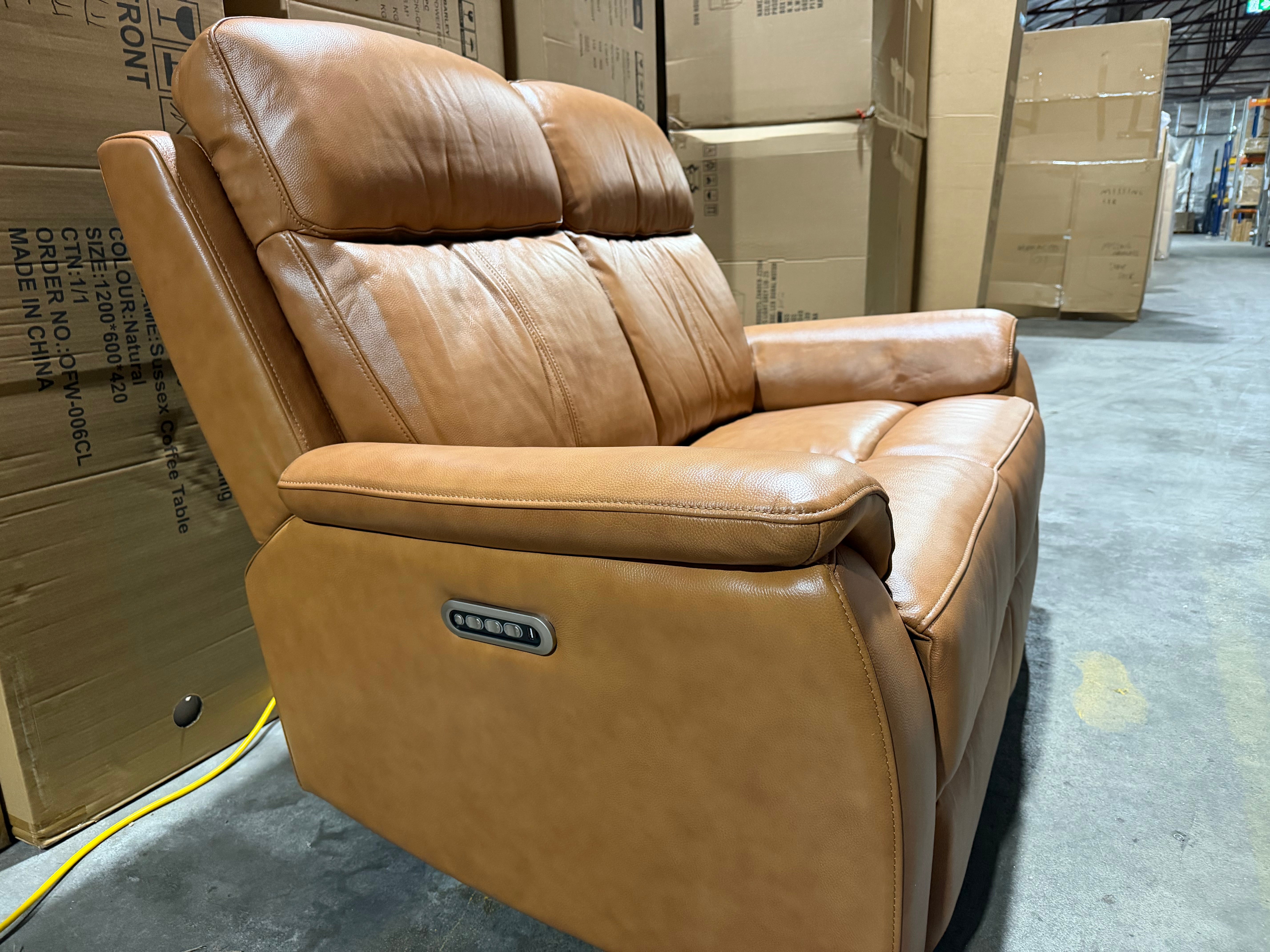 Icon 2 Seater With Triple Mech Electric Seat, Headrest & Lumbar In Tan