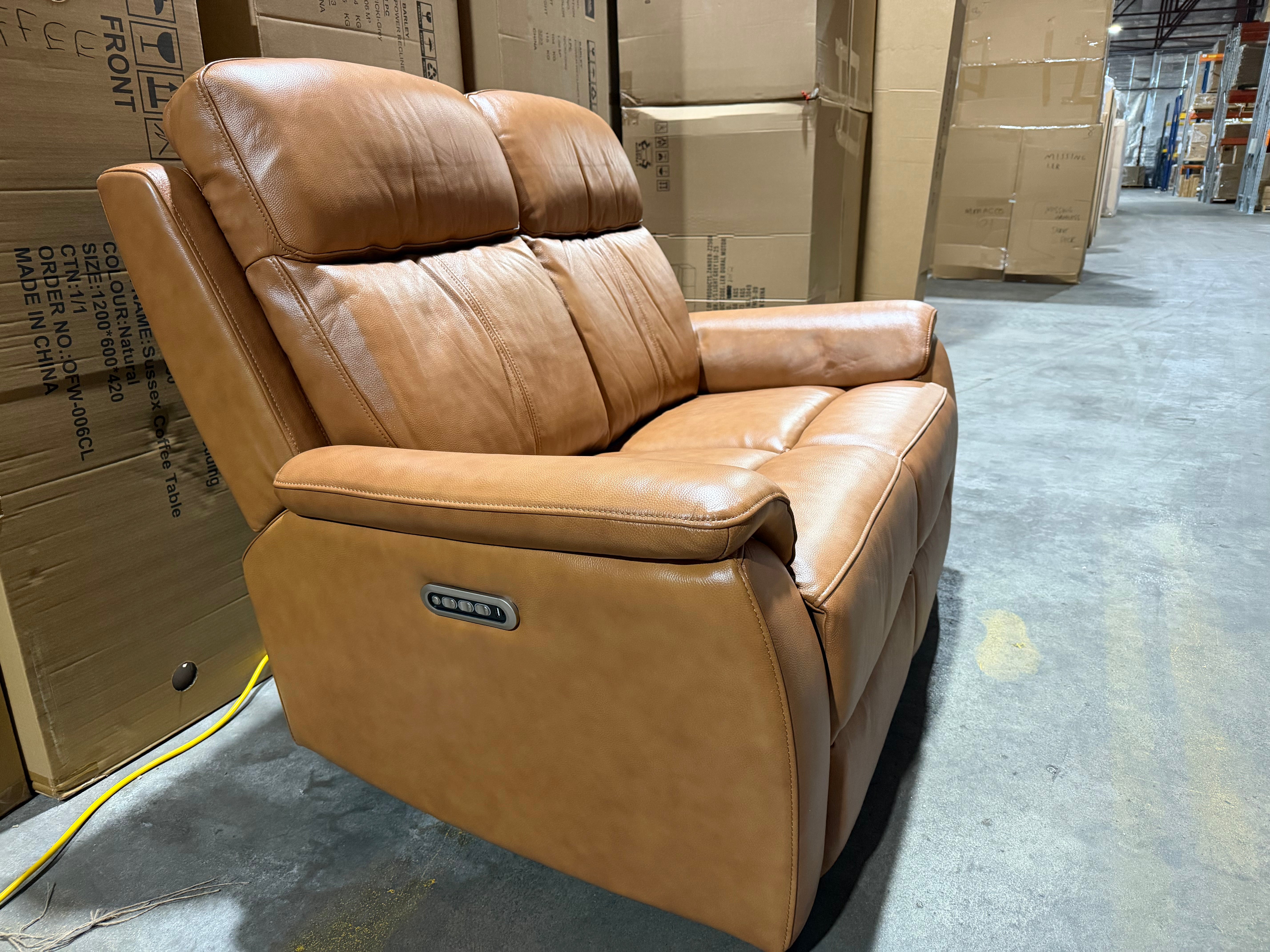 Icon 2 Seater With Triple Mech Electric Seat, Headrest & Lumbar In Tan