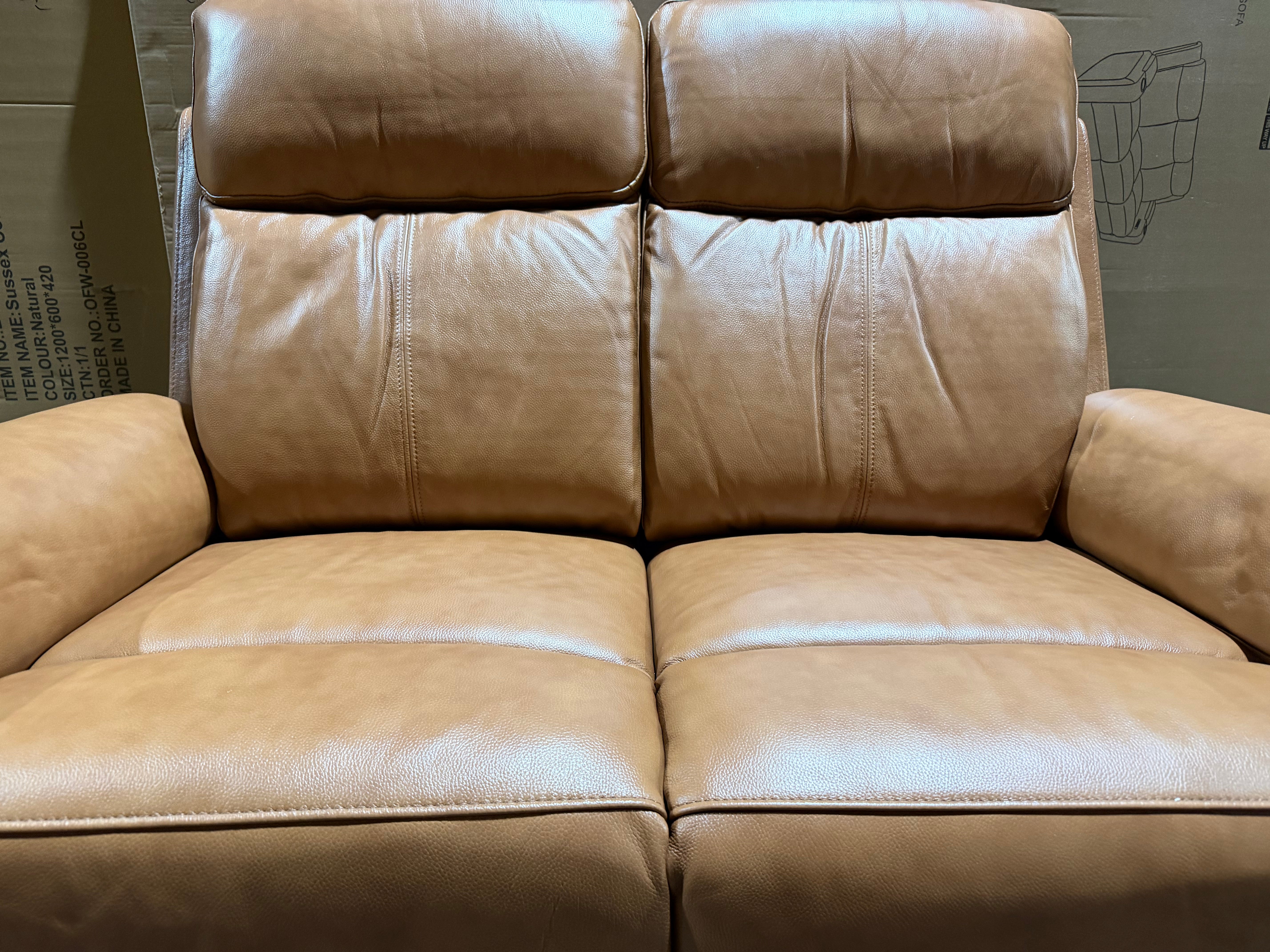 Icon 2 Seater With Triple Mech Electric Seat, Headrest & Lumbar In Tan