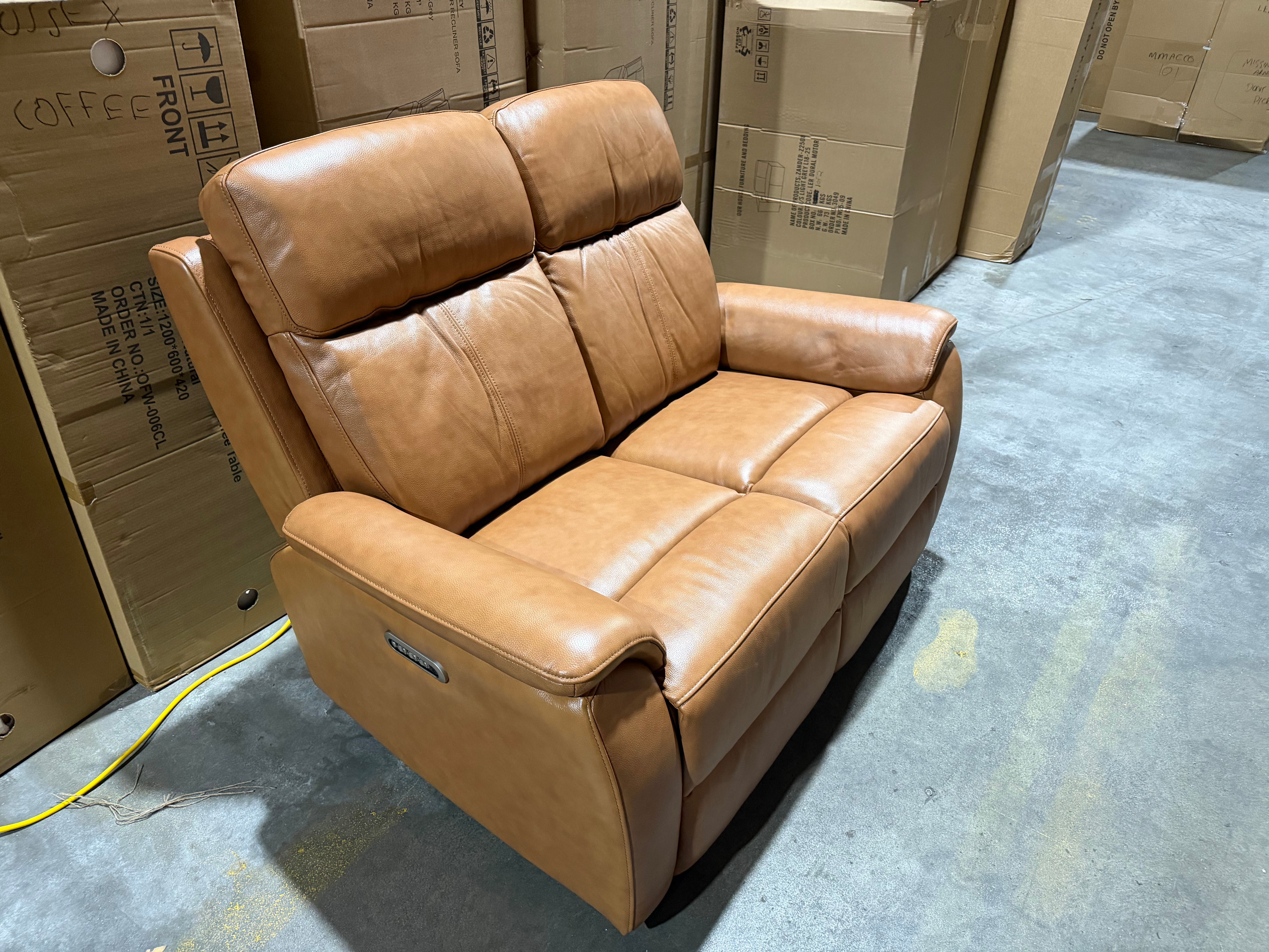 Icon 2 Seater With Triple Mech Electric Seat, Headrest & Lumbar In Tan