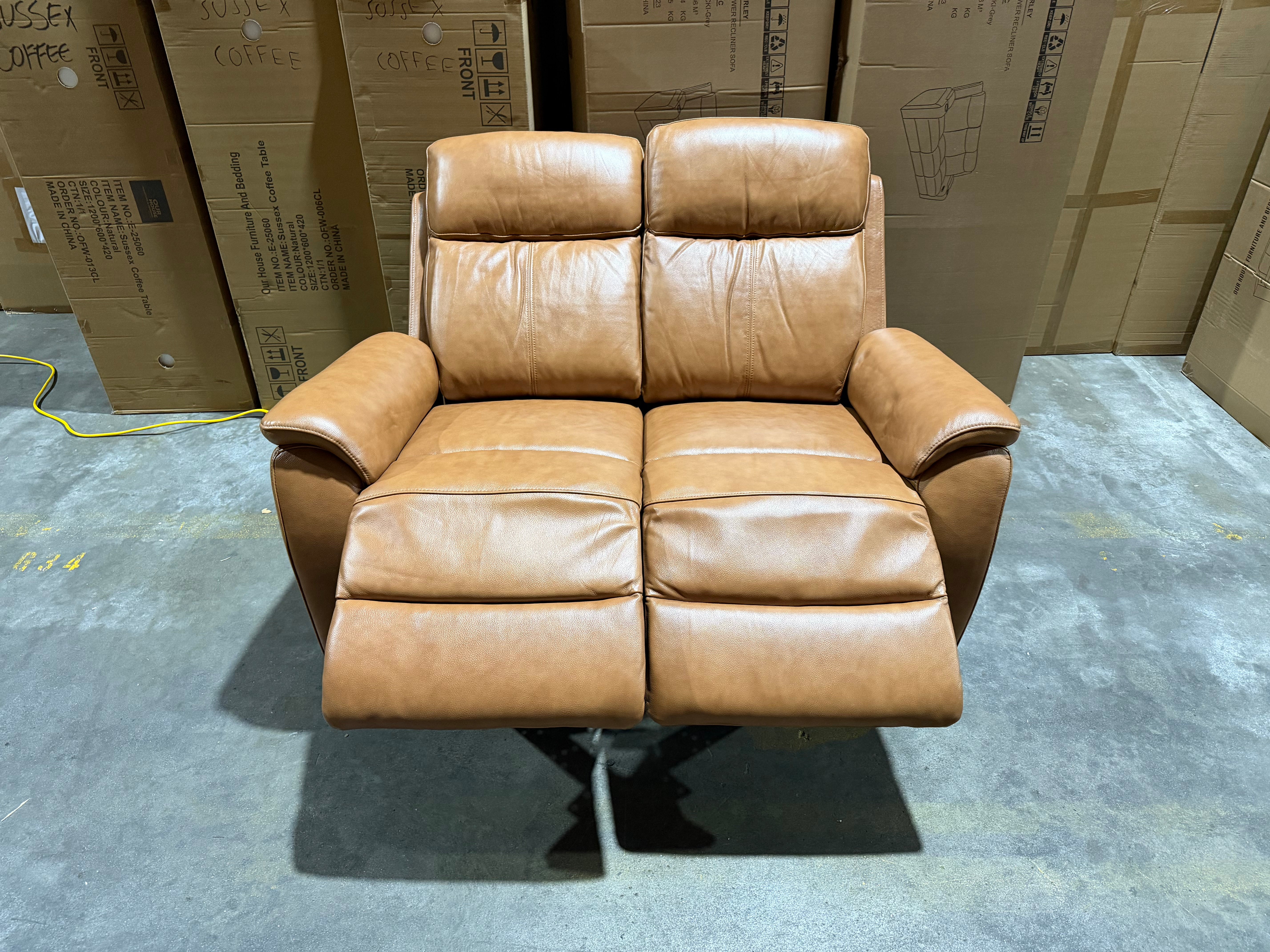 Icon 2 Seater With Triple Mech Electric Seat, Headrest & Lumbar In Tan