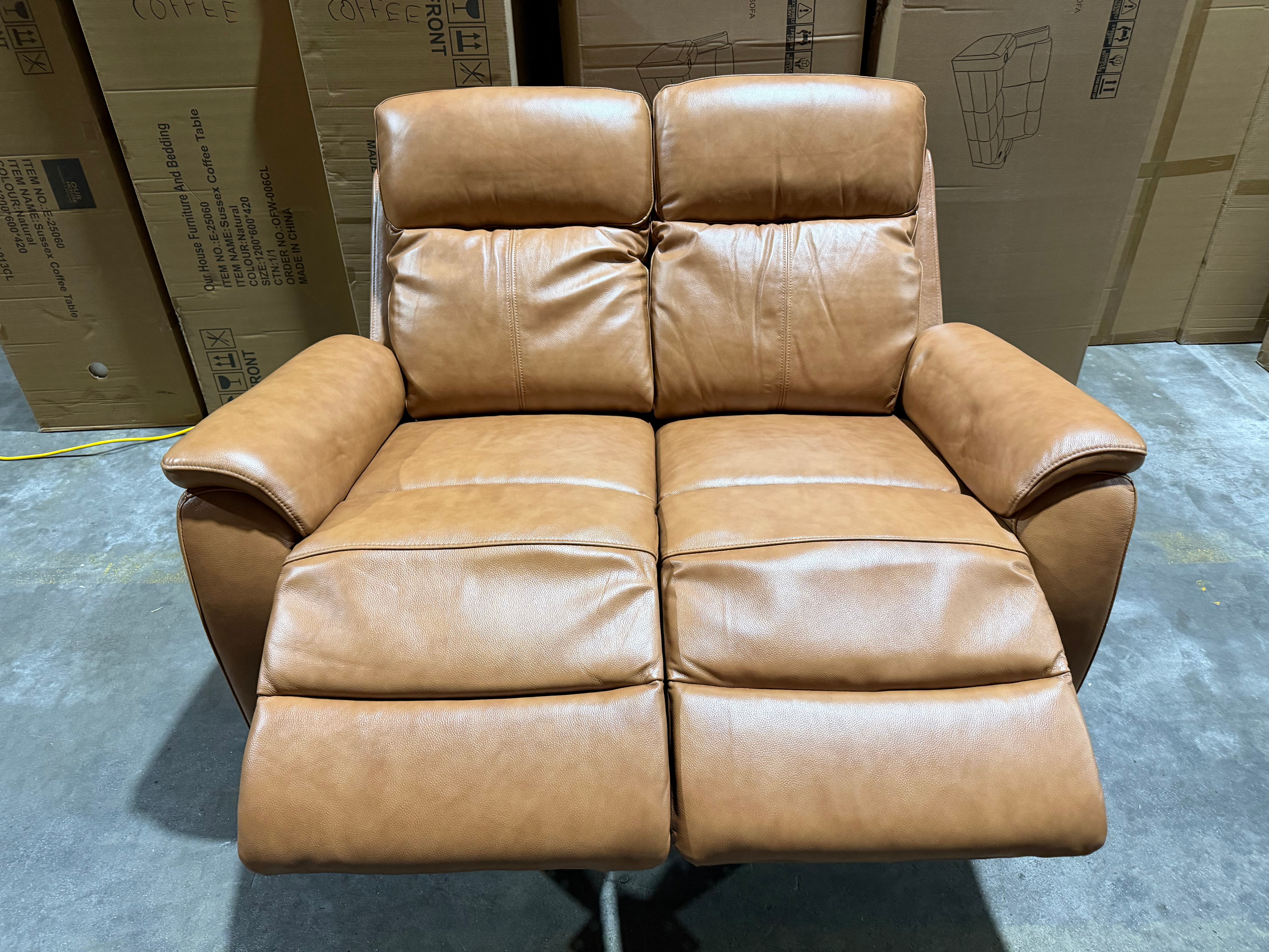 Icon 2 Seater With Triple Mech Electric Seat, Headrest & Lumbar In Tan