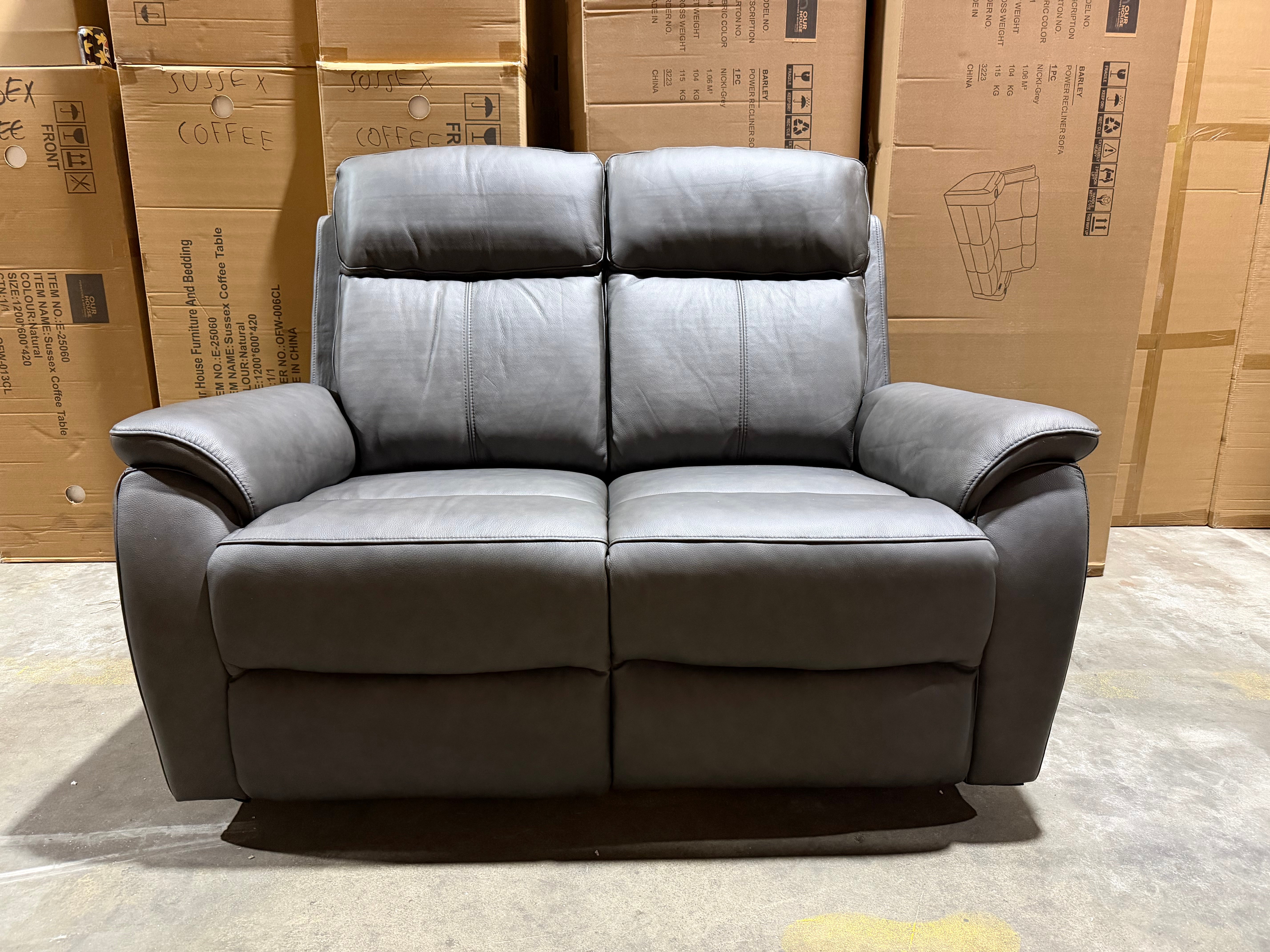 Icon 2 Seater With Triple Mech Electric Seat, Headrest & Lumbar In Matte Black