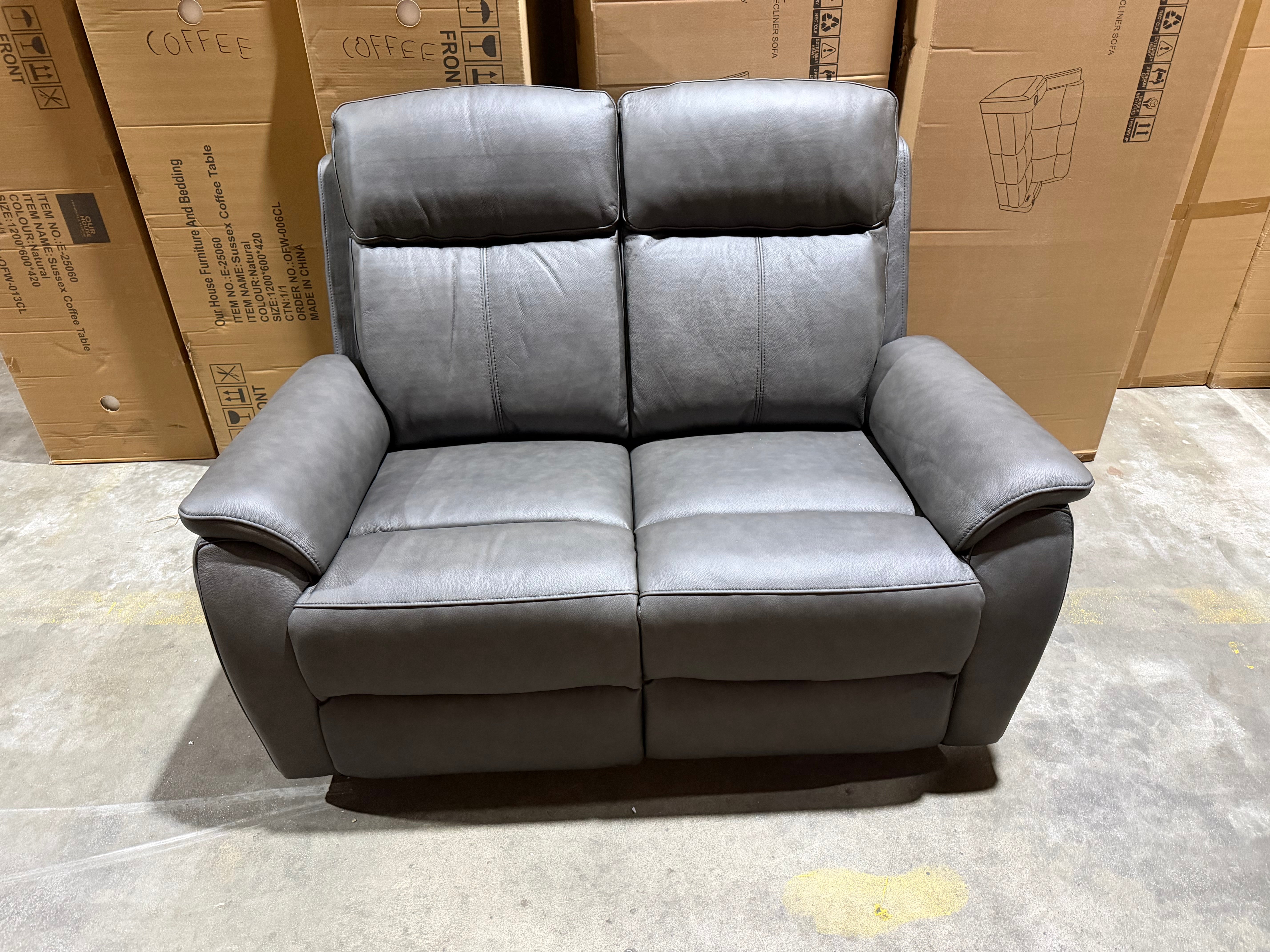 Icon 2 Seater With Triple Mech Electric Seat, Headrest & Lumbar In Matte Black