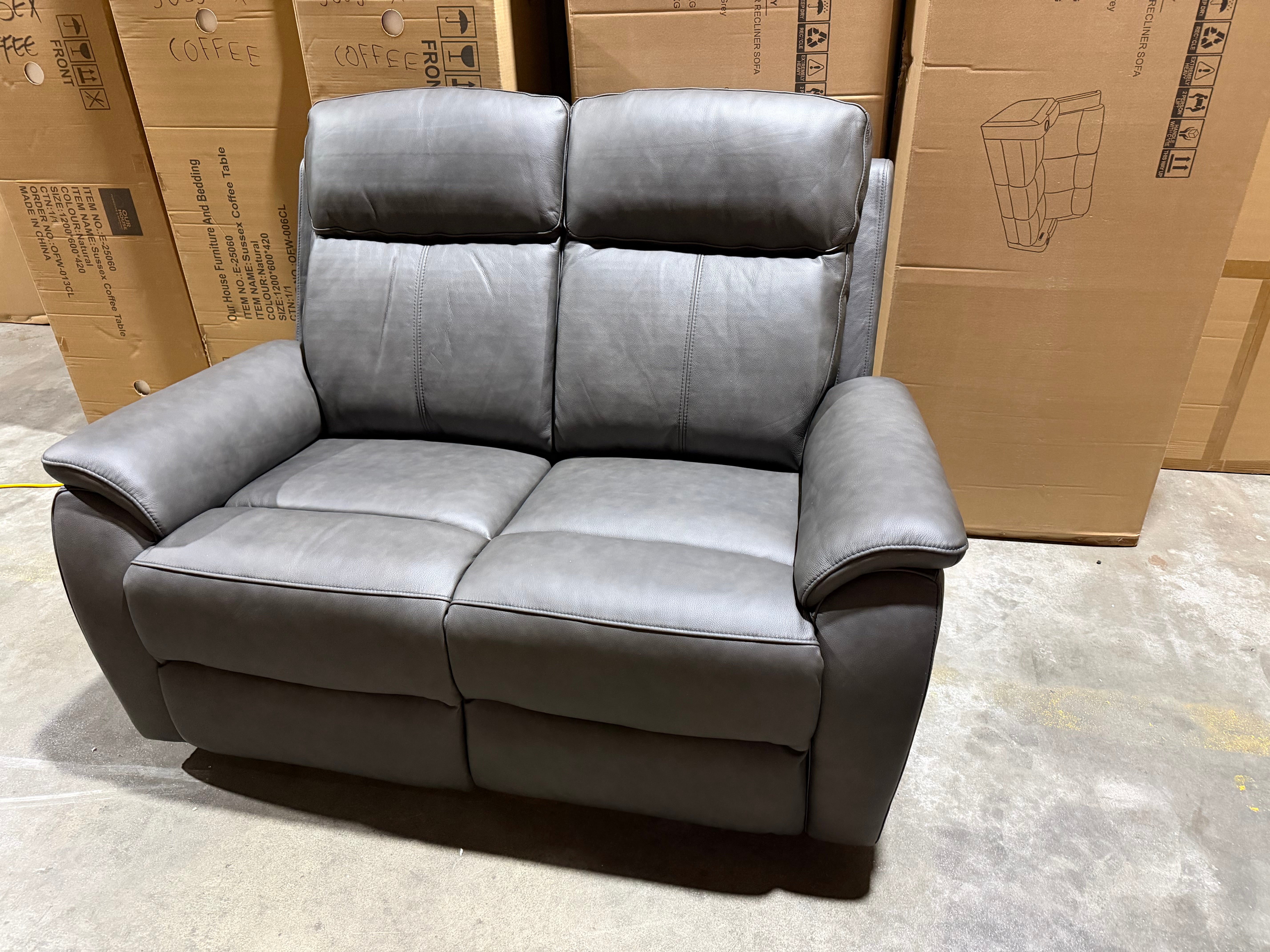 Icon 2 Seater With Triple Mech Electric Seat, Headrest & Lumbar In Matte Black