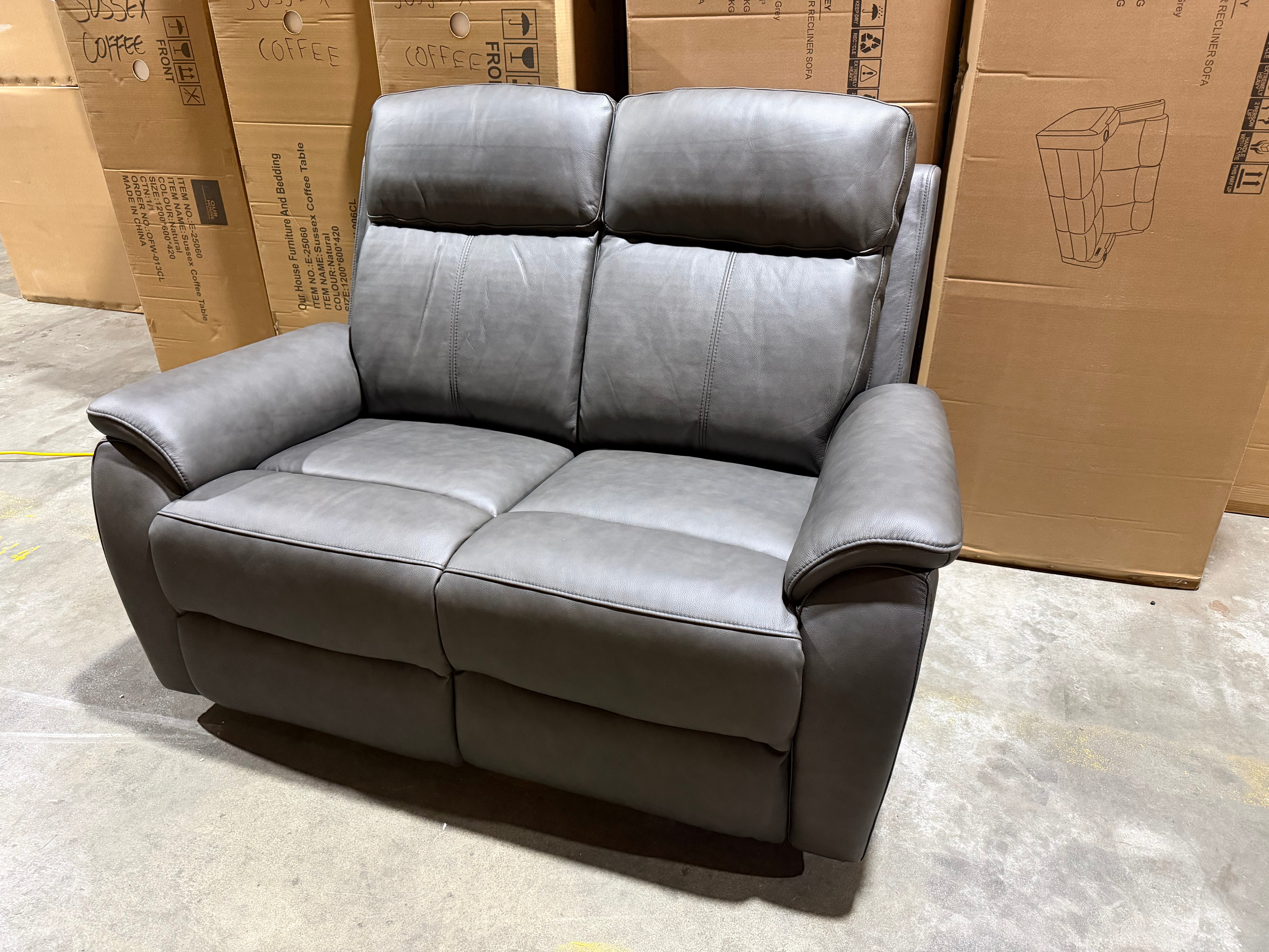 Icon 2 Seater With Triple Mech Electric Seat, Headrest & Lumbar In Matte Black