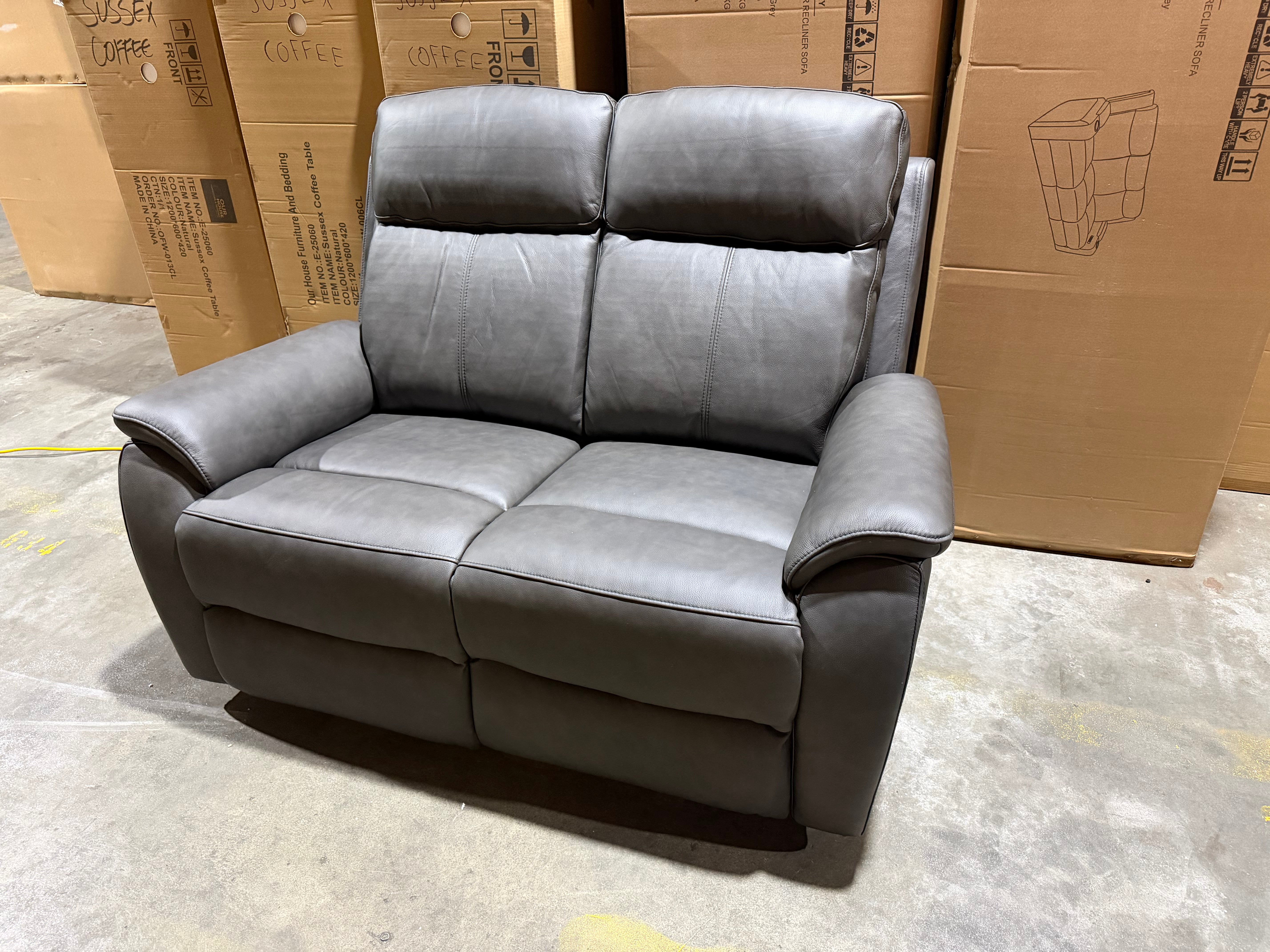 Icon 2 Seater With Triple Mech Electric Seat, Headrest & Lumbar In Matte Black