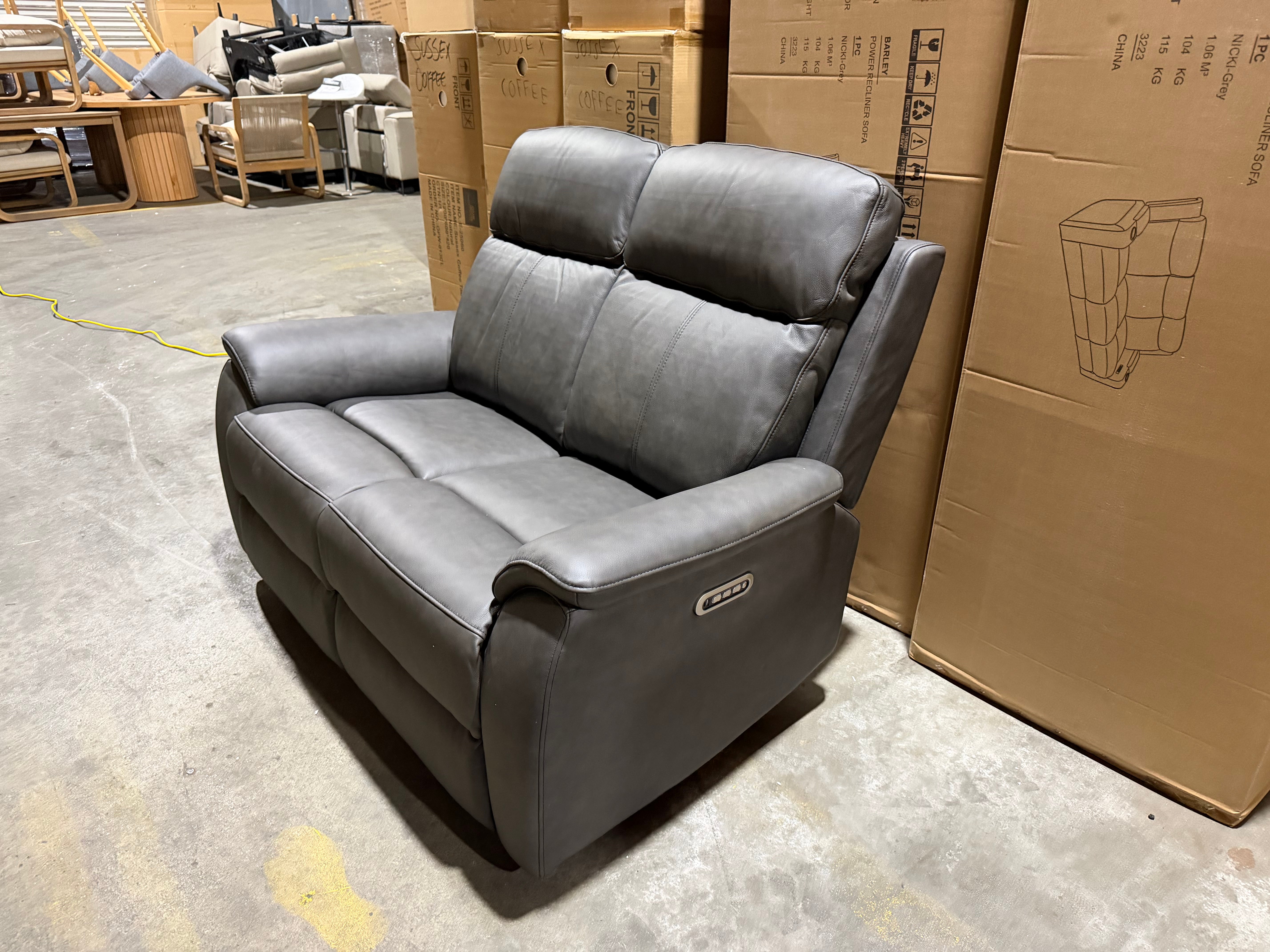 Icon 2 Seater With Triple Mech Electric Seat, Headrest & Lumbar In Matte Black