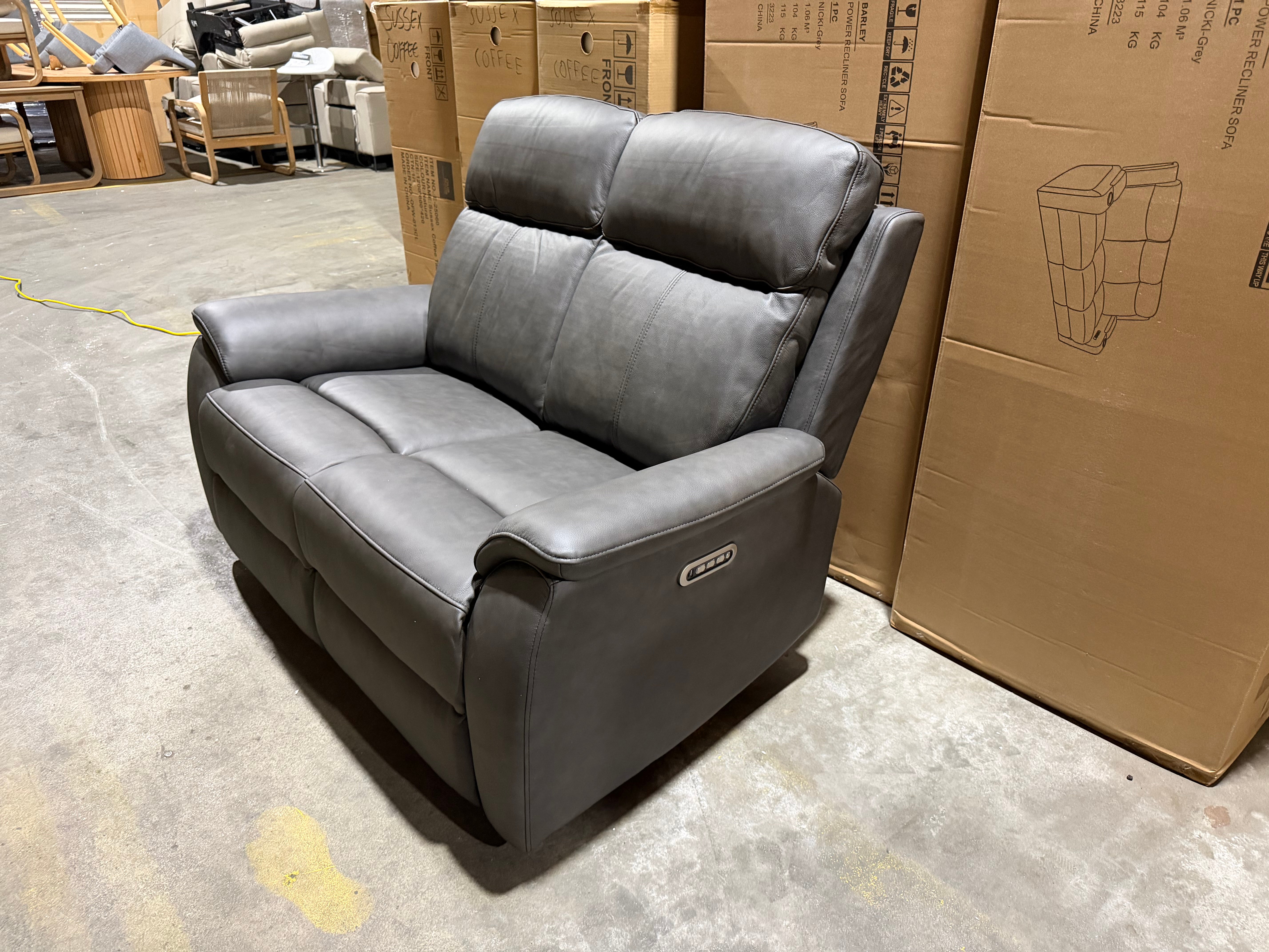 Icon 2 Seater With Triple Mech Electric Seat, Headrest & Lumbar In Matte Black