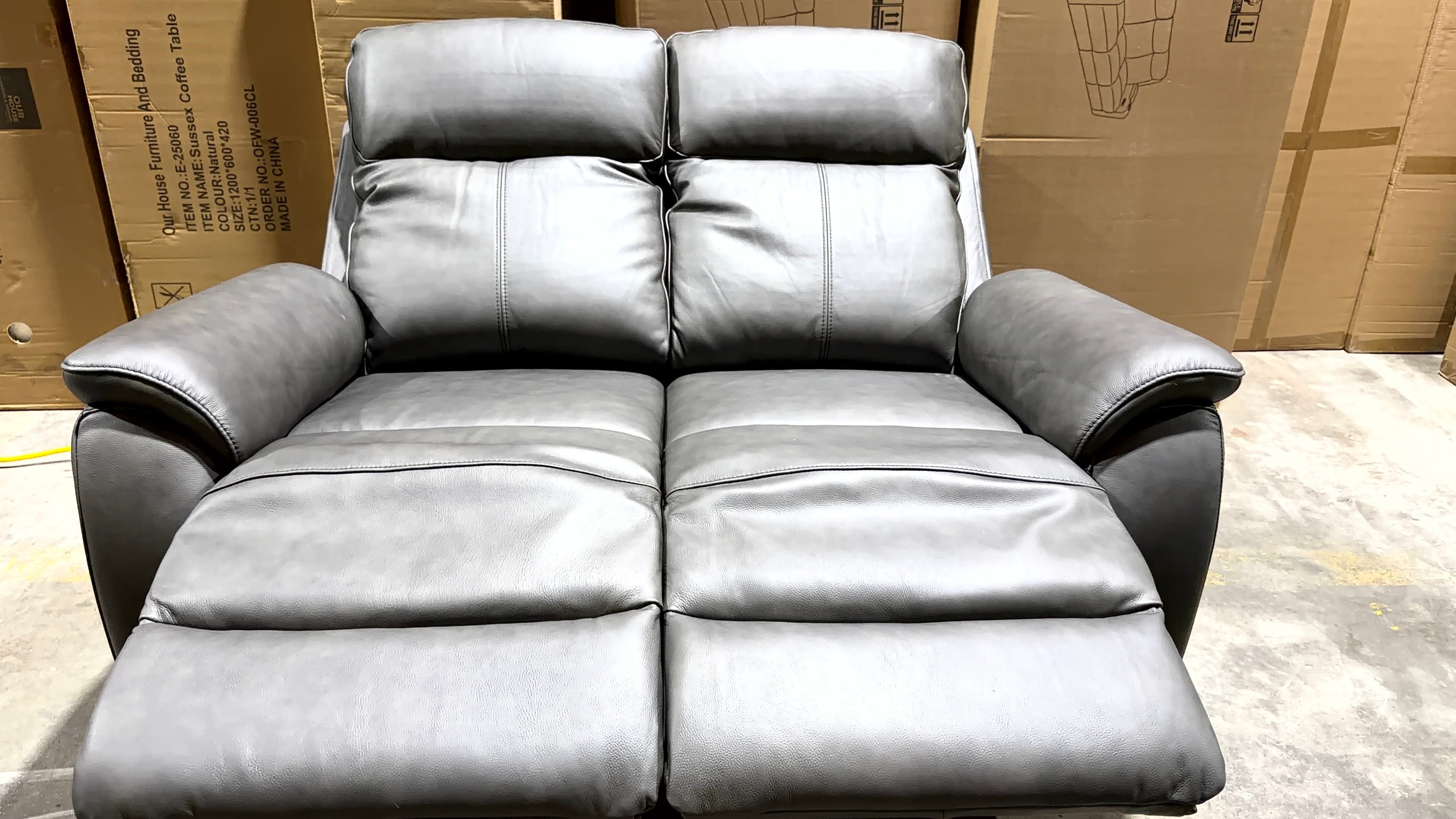 Icon 2 Seater With Triple Mech Electric Seat, Headrest & Lumbar In Matte Black