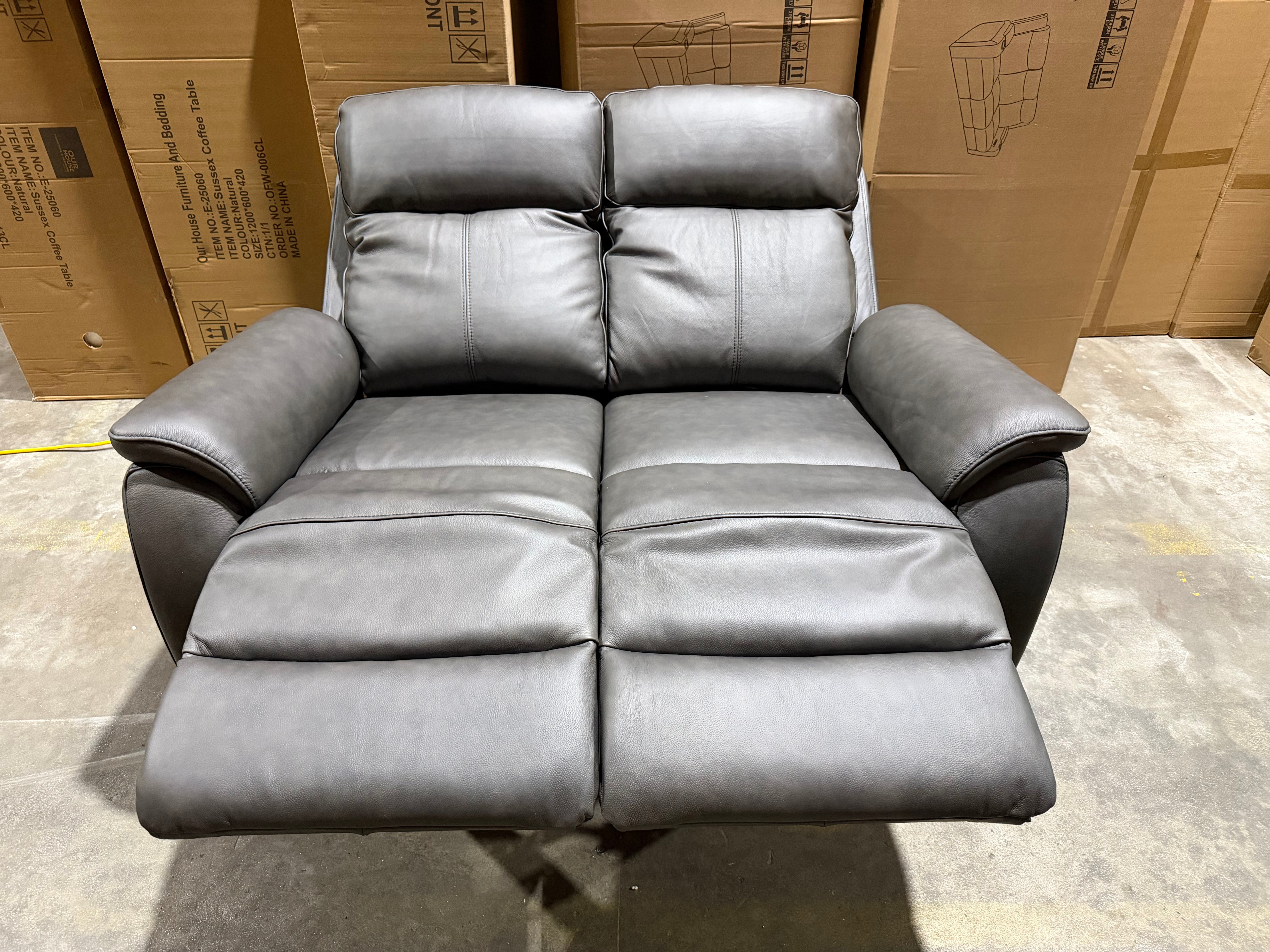 Icon 2 Seater With Triple Mech Electric Seat, Headrest & Lumbar In Matte Black