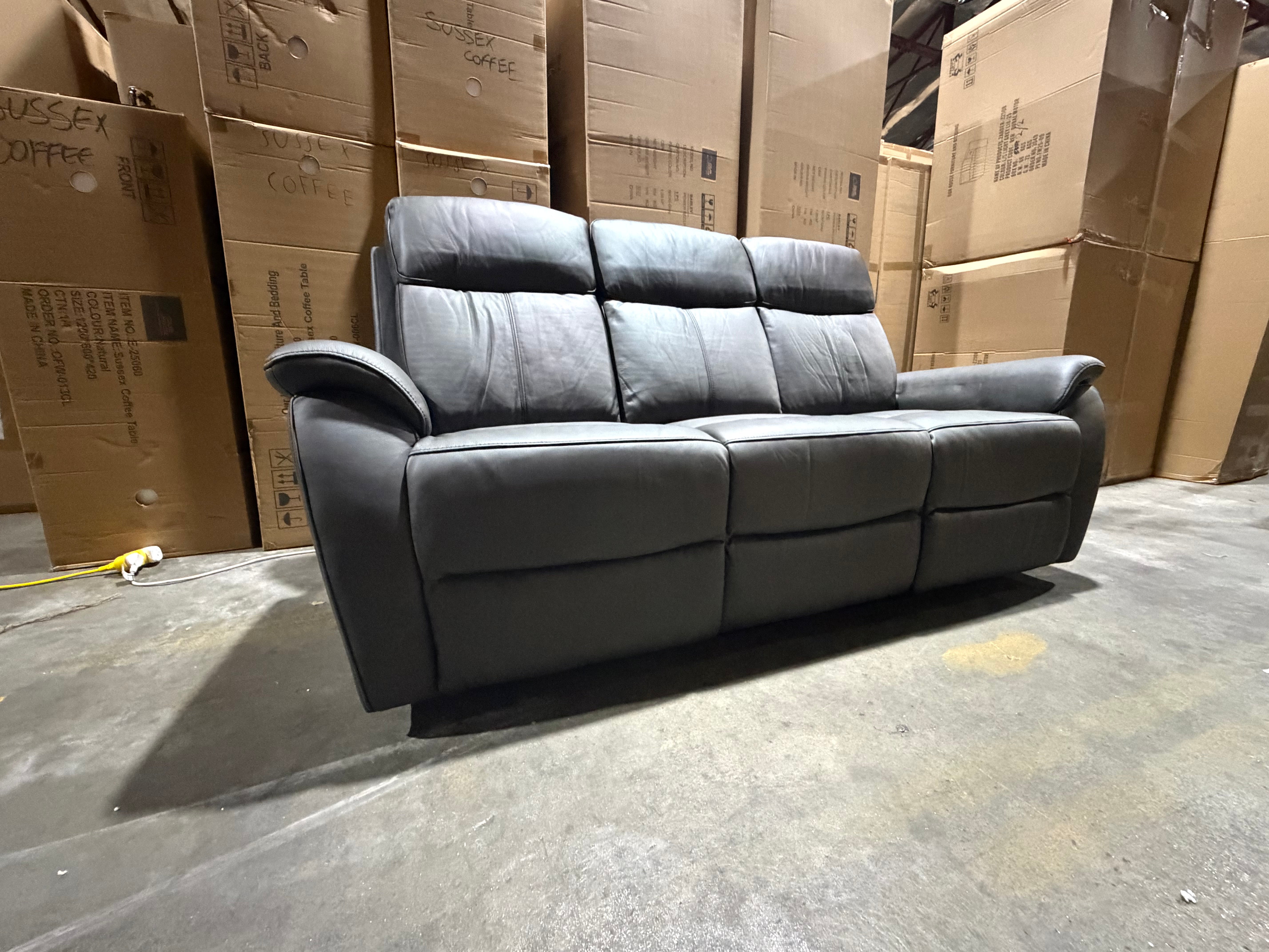 Icon 3 Seater With Triple Mech Electric Seat, Headrest & Lumbar In Matte Black