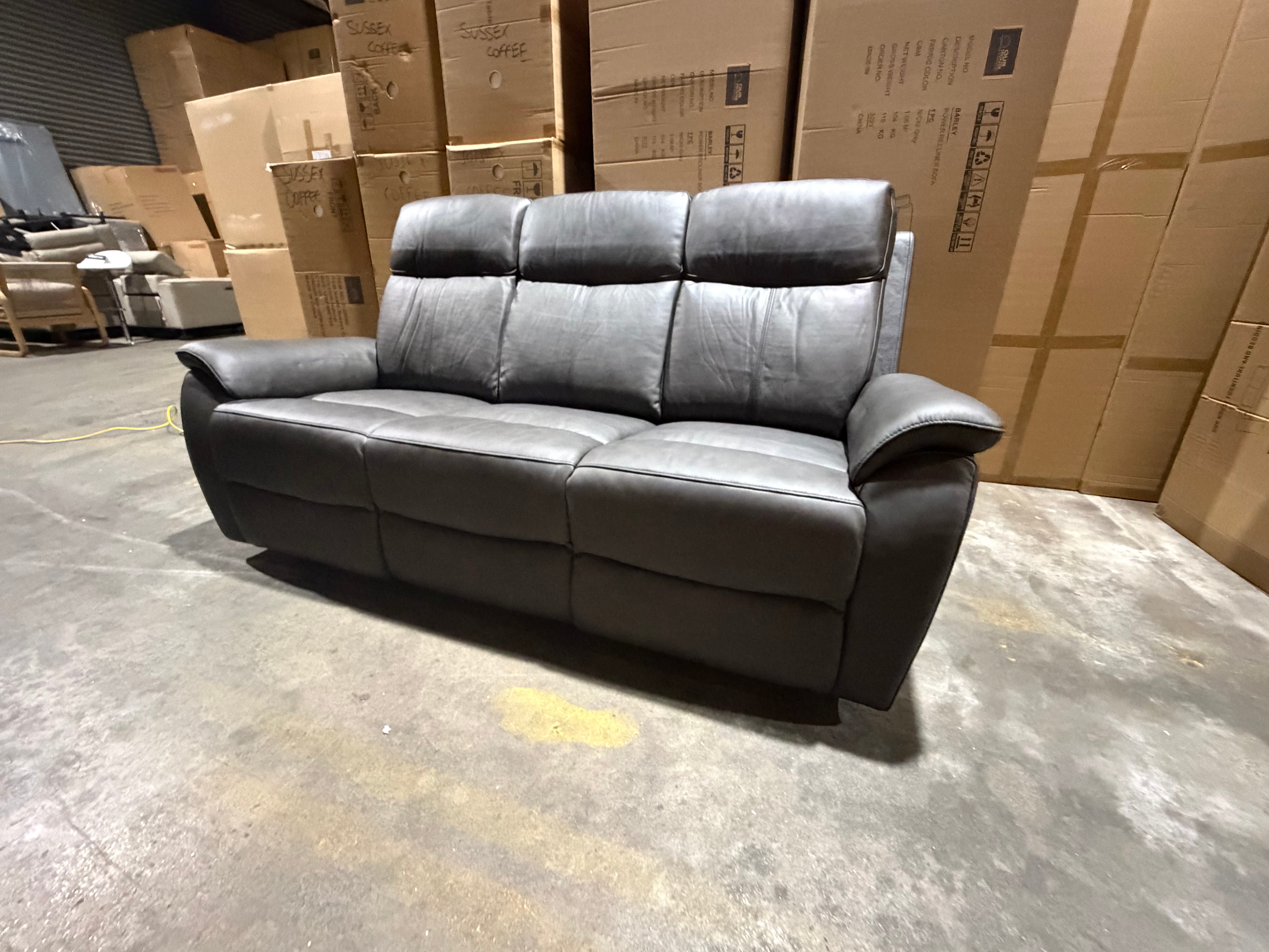 Icon 3 Seater With Triple Mech Electric Seat, Headrest & Lumbar In Matte Black