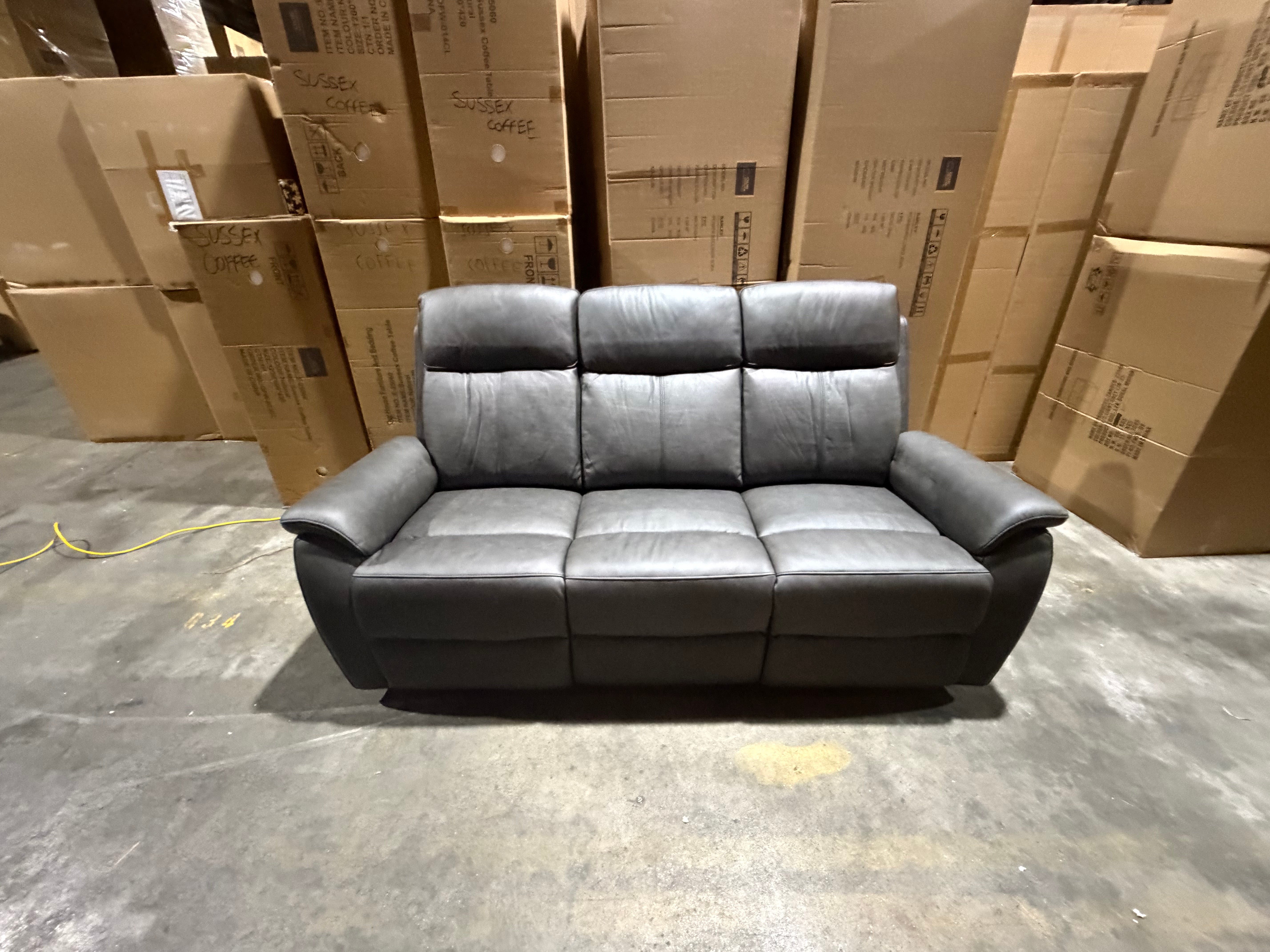 Icon 3 Seater With Triple Mech Electric Seat, Headrest & Lumbar In Matte Black