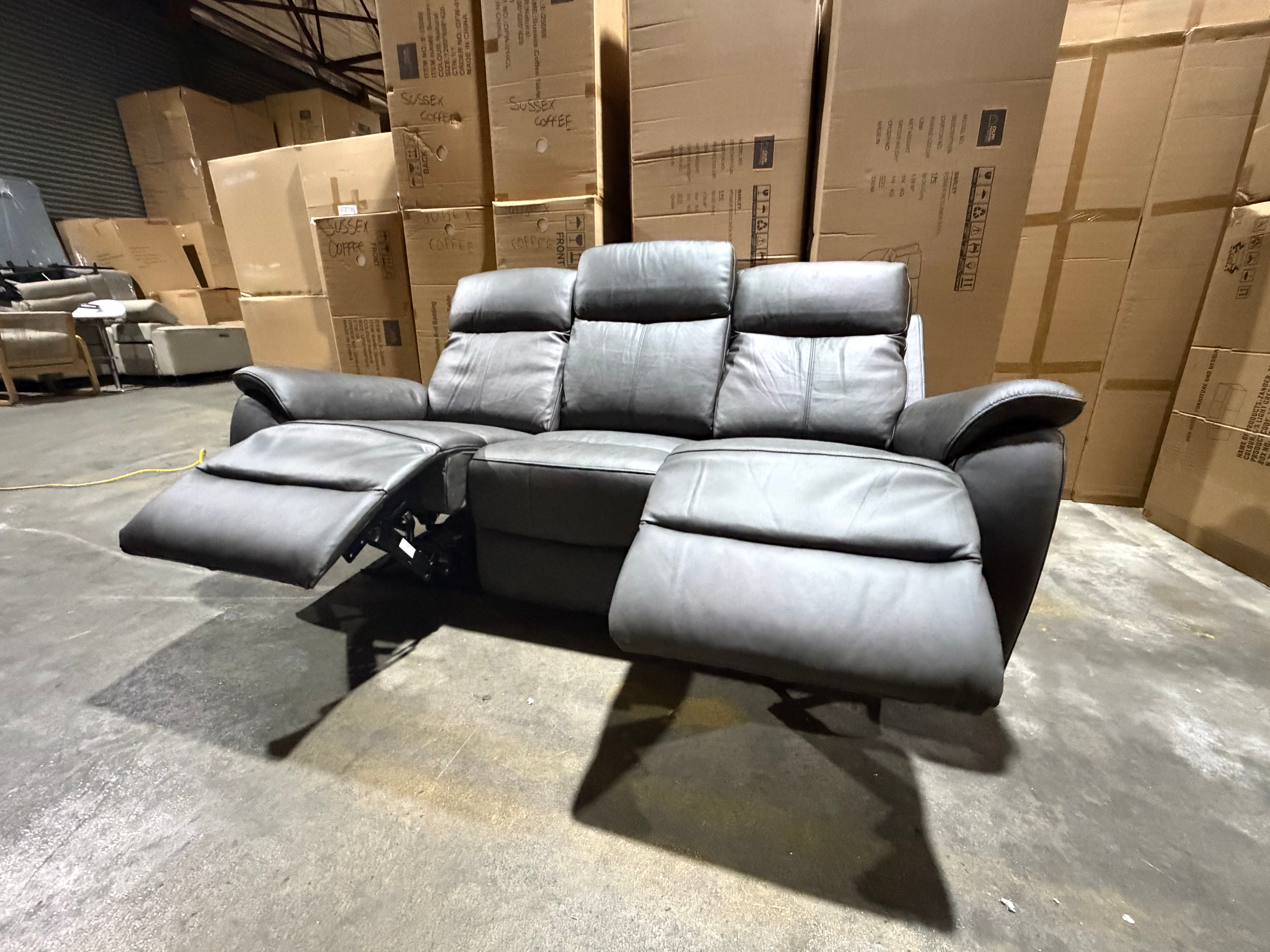 Icon 3 Seater With Triple Mech Electric Seat, Headrest & Lumbar In Matte Black