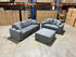 Amarda 3+2+scatters and ottoman in grey