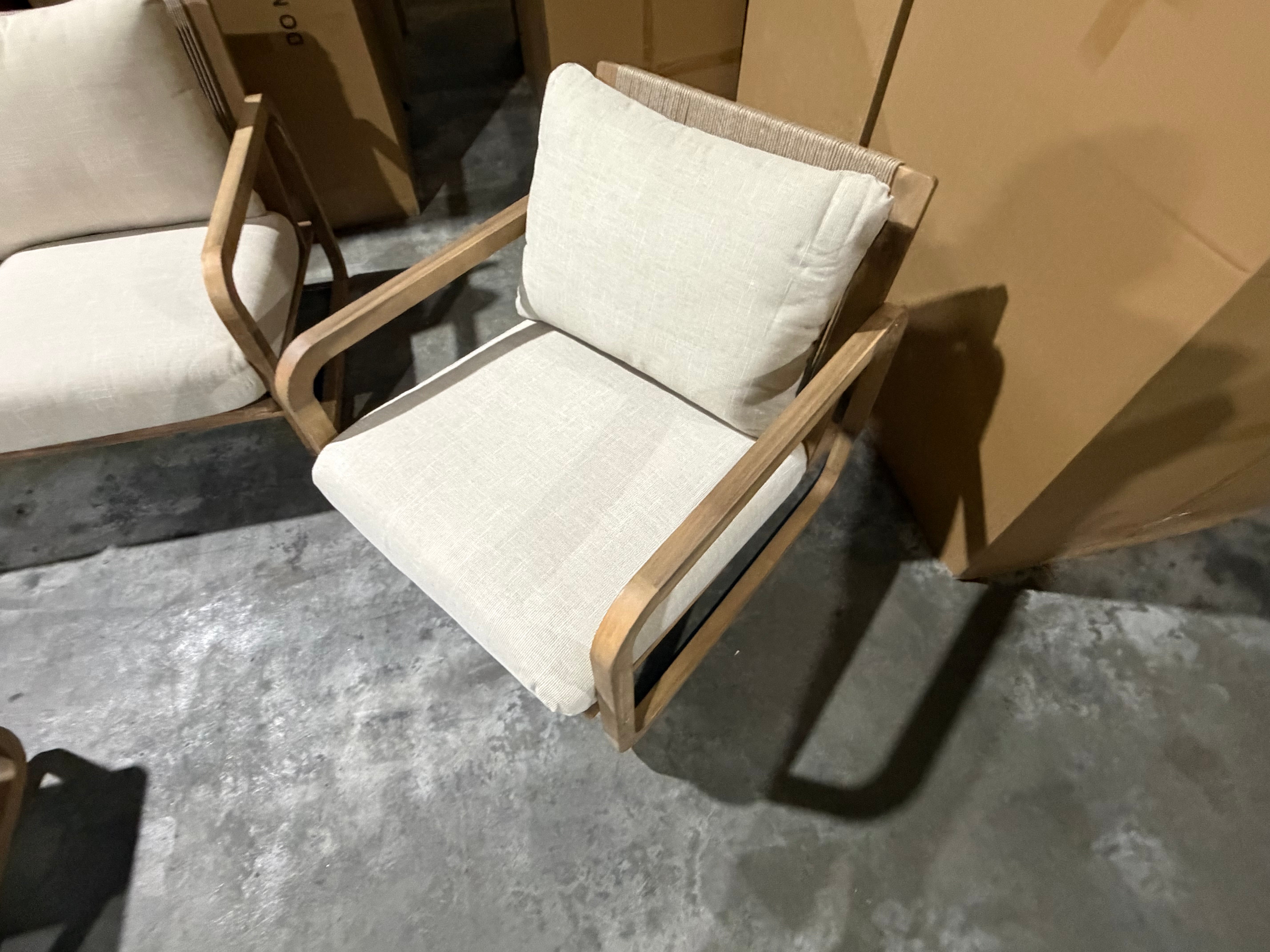 Lando 4pce Outdoor Lounge 3 seater 2 x Single Seats & Coffee Table