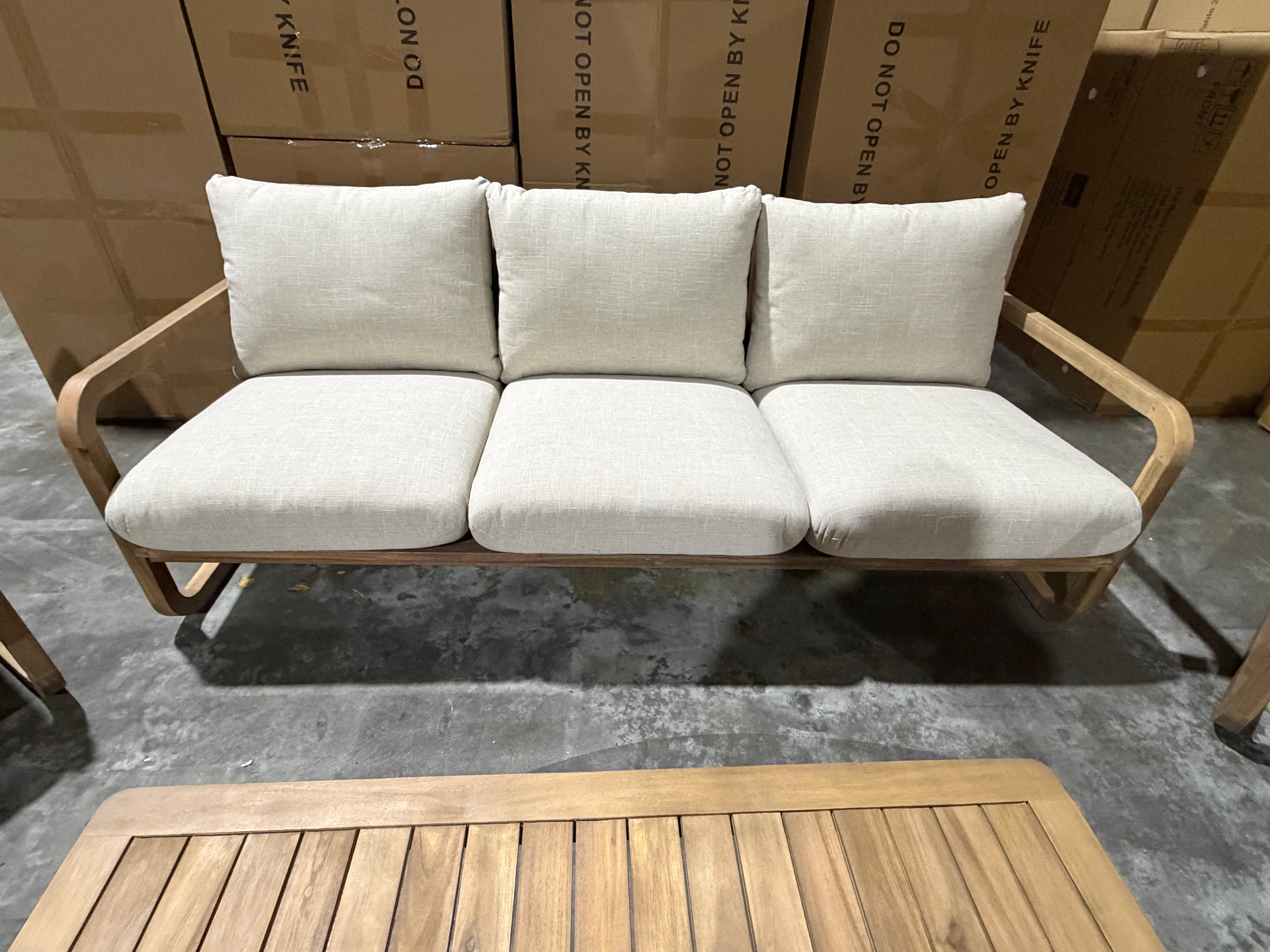 Lando 4pce Outdoor Lounge 3 seater 2 x Single Seats & Coffee Table