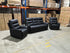 Barrett 3 Piece Leather Recliner Package In Black