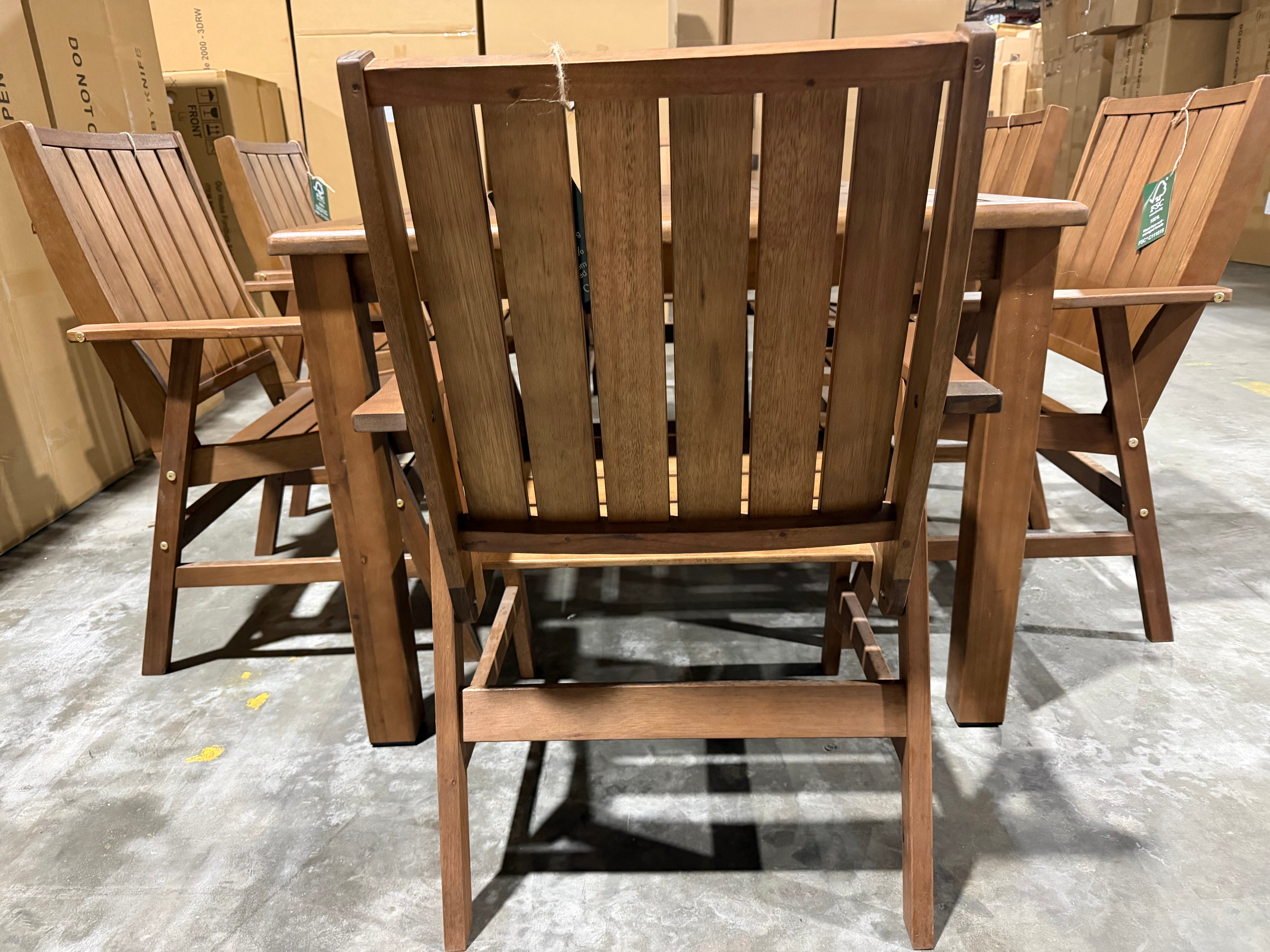 Nullabor 7pce Outdoor Setting 1800 Table 6 X Chairs