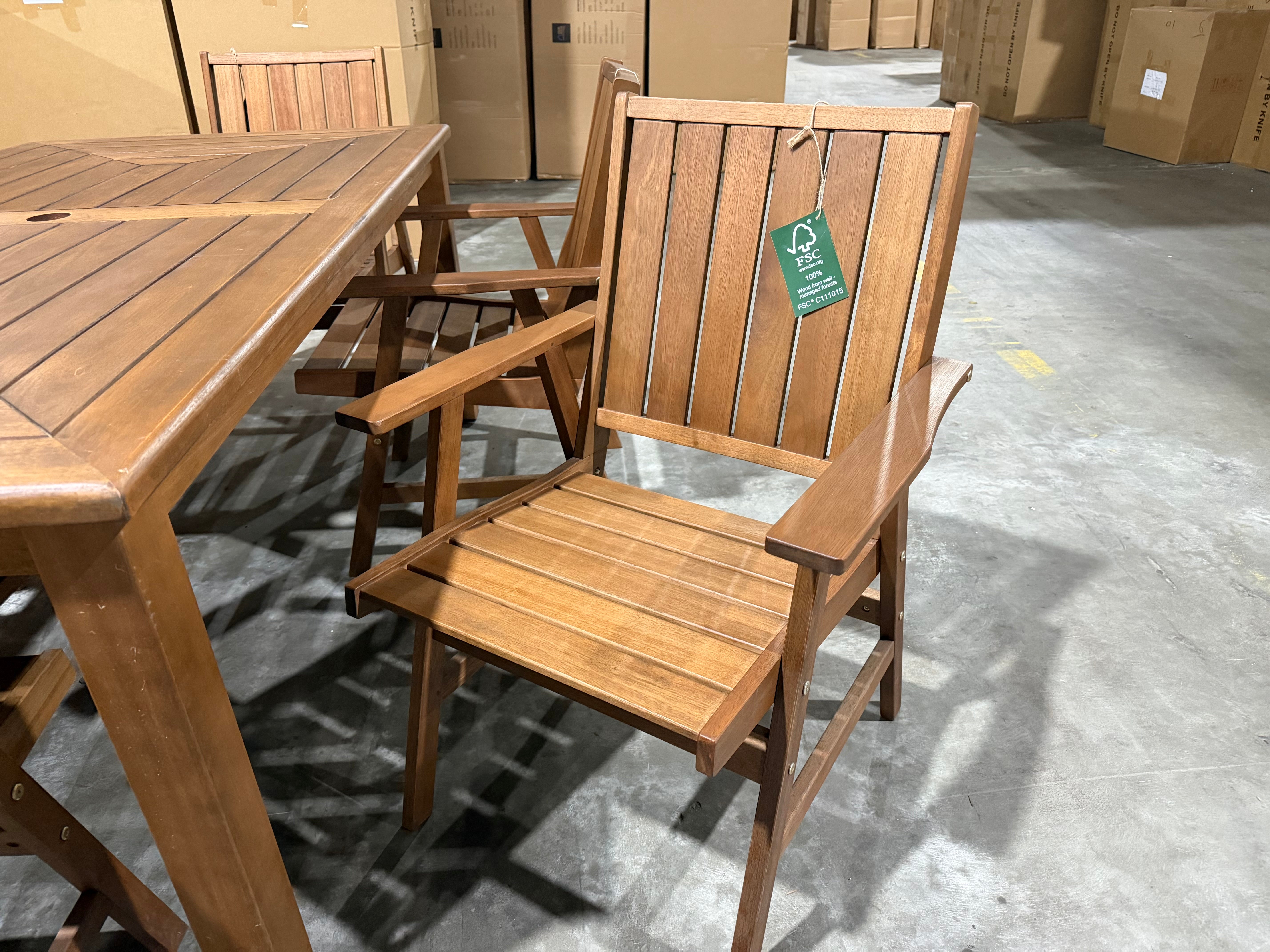 Nullabor 7pce Outdoor Setting 1800 Table 6 X Chairs
