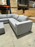 Jesse Corner Lounge With Ottoman In Smoke Grey