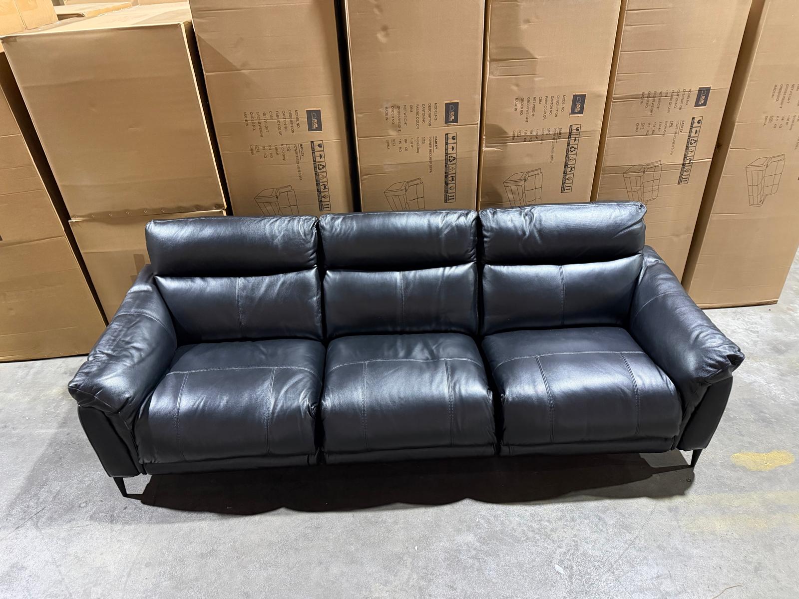 Oasis 3 Seater With 3 Electric Recliners (BLACK)